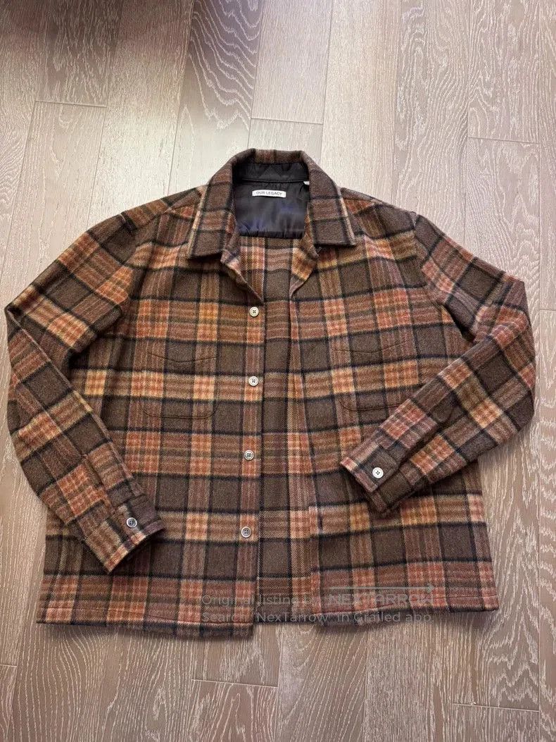 Our Legacy Our Legacy Brown Plaid Shirt Jacket. Size US M / EU 48-50 / 2 - 1 Thumbnail