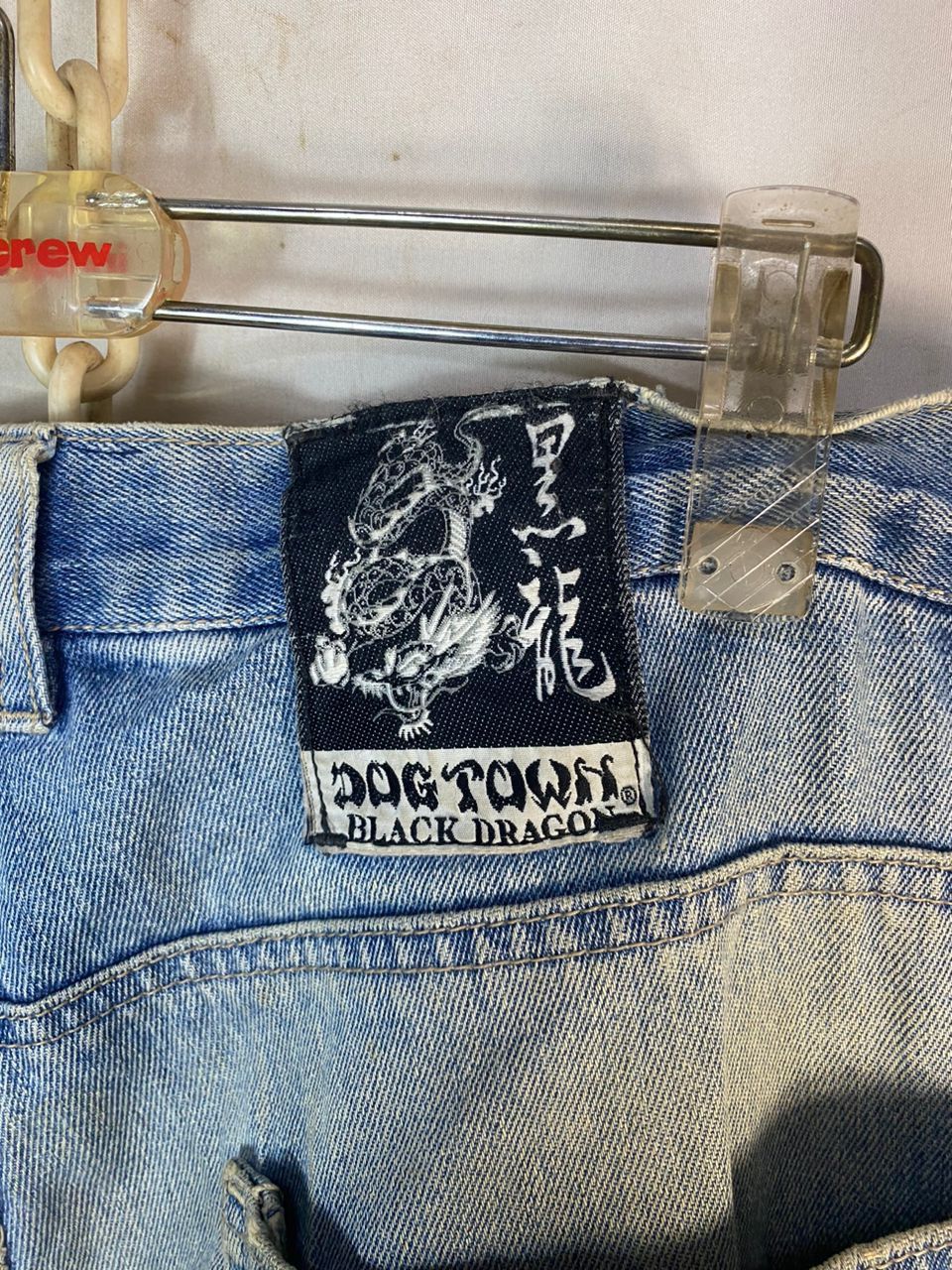 Dogtown Dogtown black dragon distressed denim jeans short pants Size US 35 - 6 Thumbnail