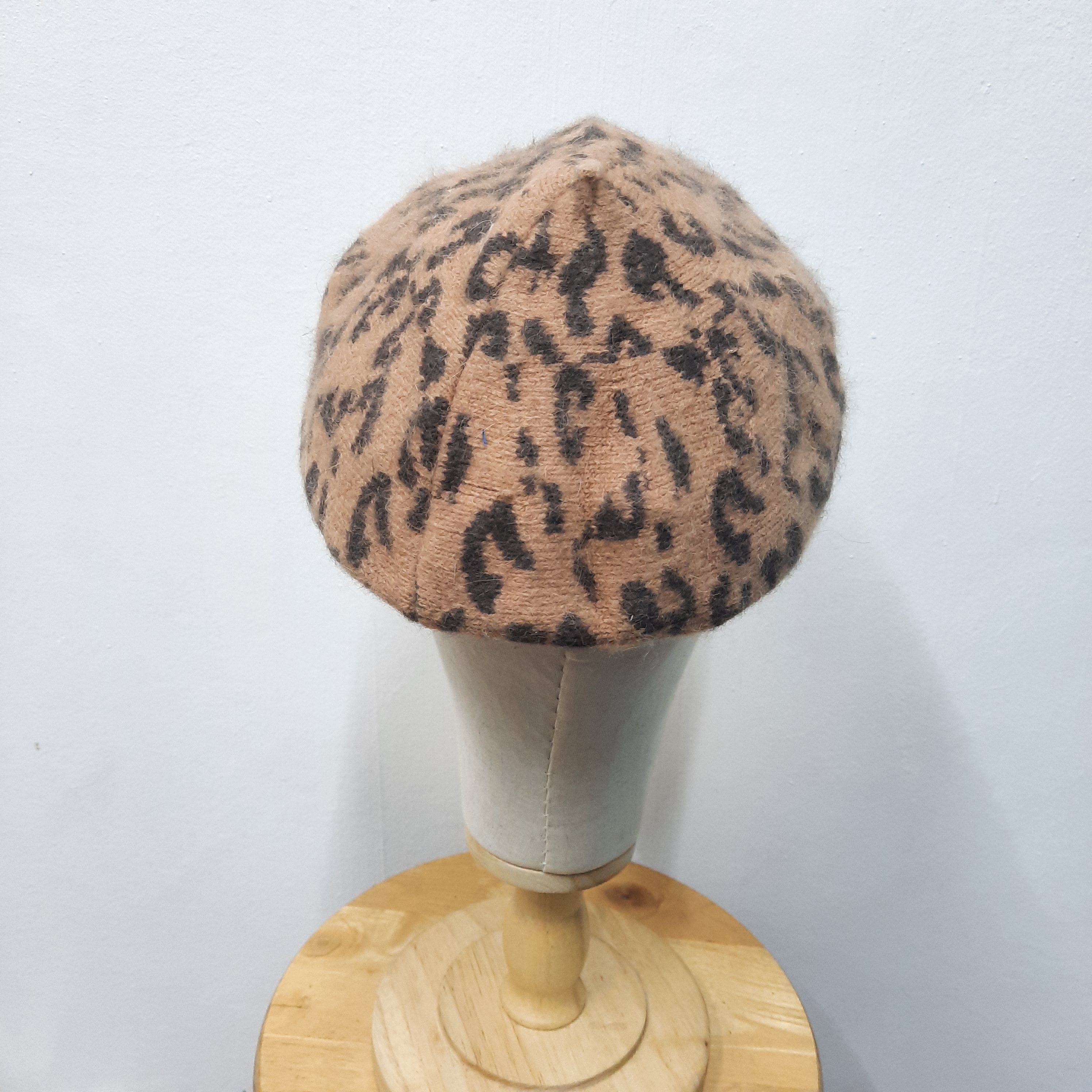 14th Addiction 💥 Japanese brand snidel leopard punk fur beret hat Size ONE SIZE - 5 Thumbnail