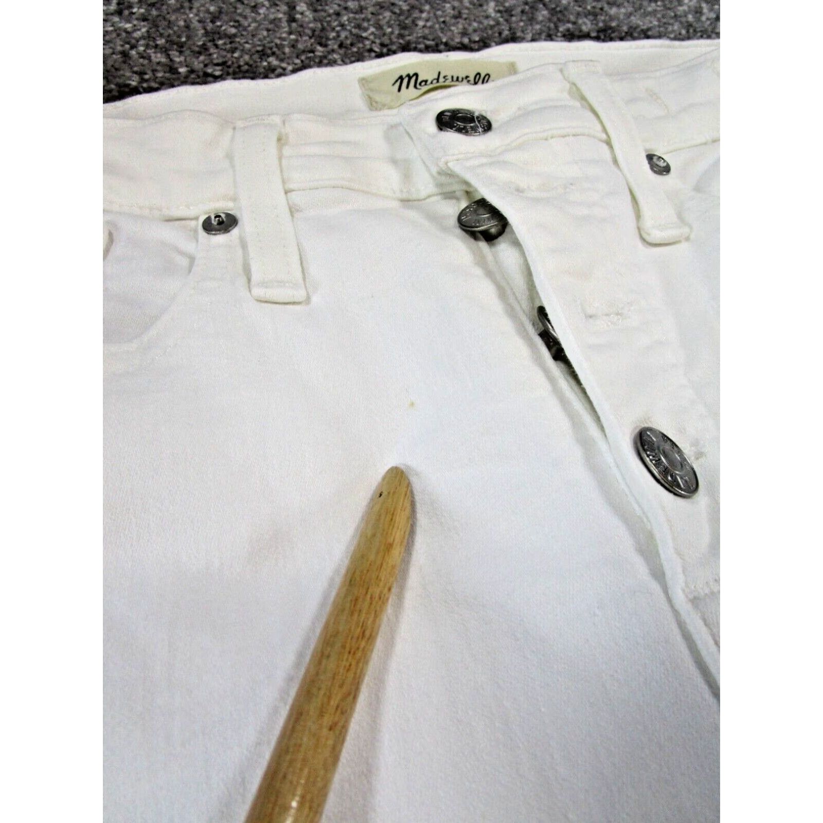 Madewell Madewell Womens 26 White Skinny Jeans Size 26" / US 2 / IT 38 - 3 Thumbnail