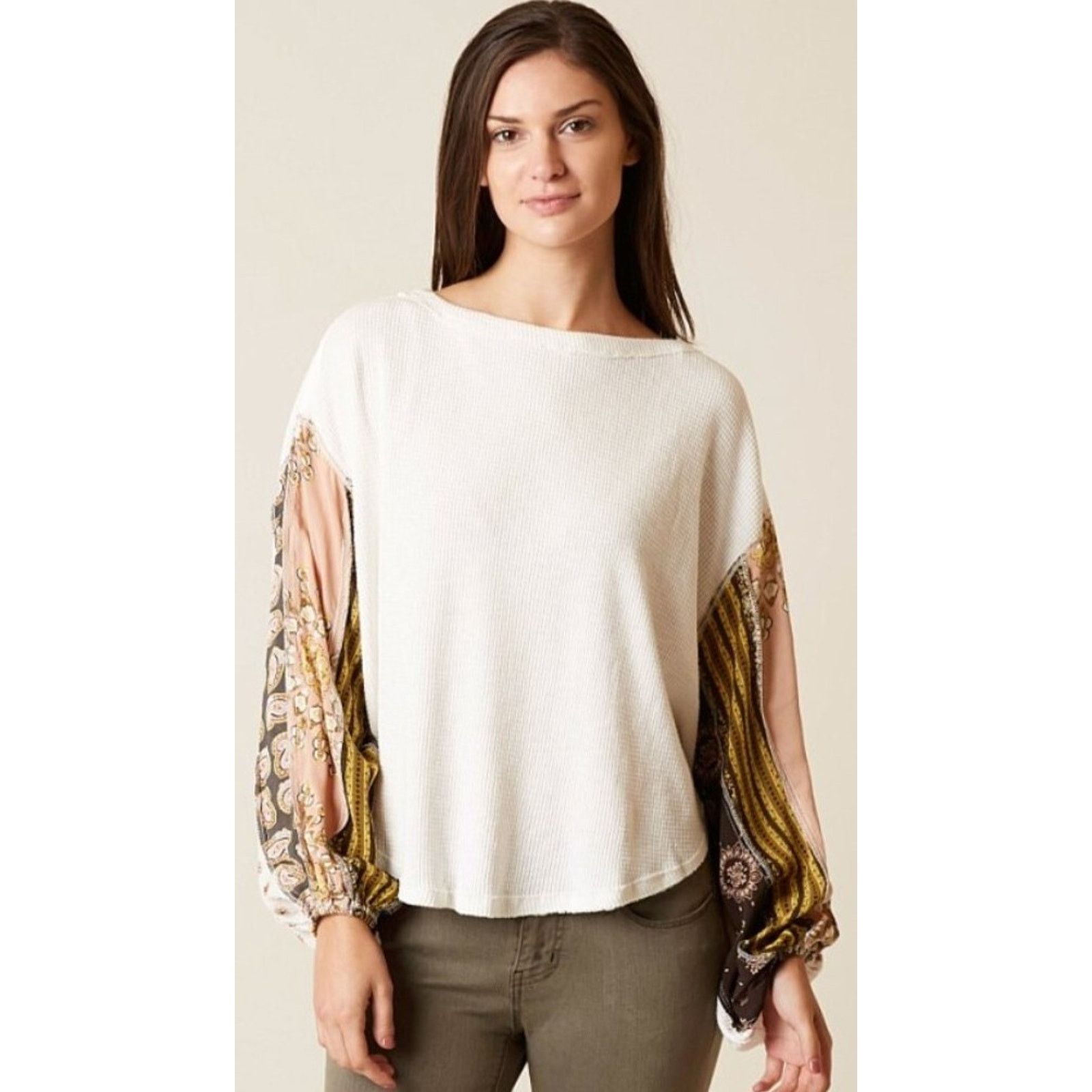 Free People Free People Womens XS Blossom Knit White Oversized A003309 Size XS / US 0-2 / IT 36-38 - 2 Thumbnail
