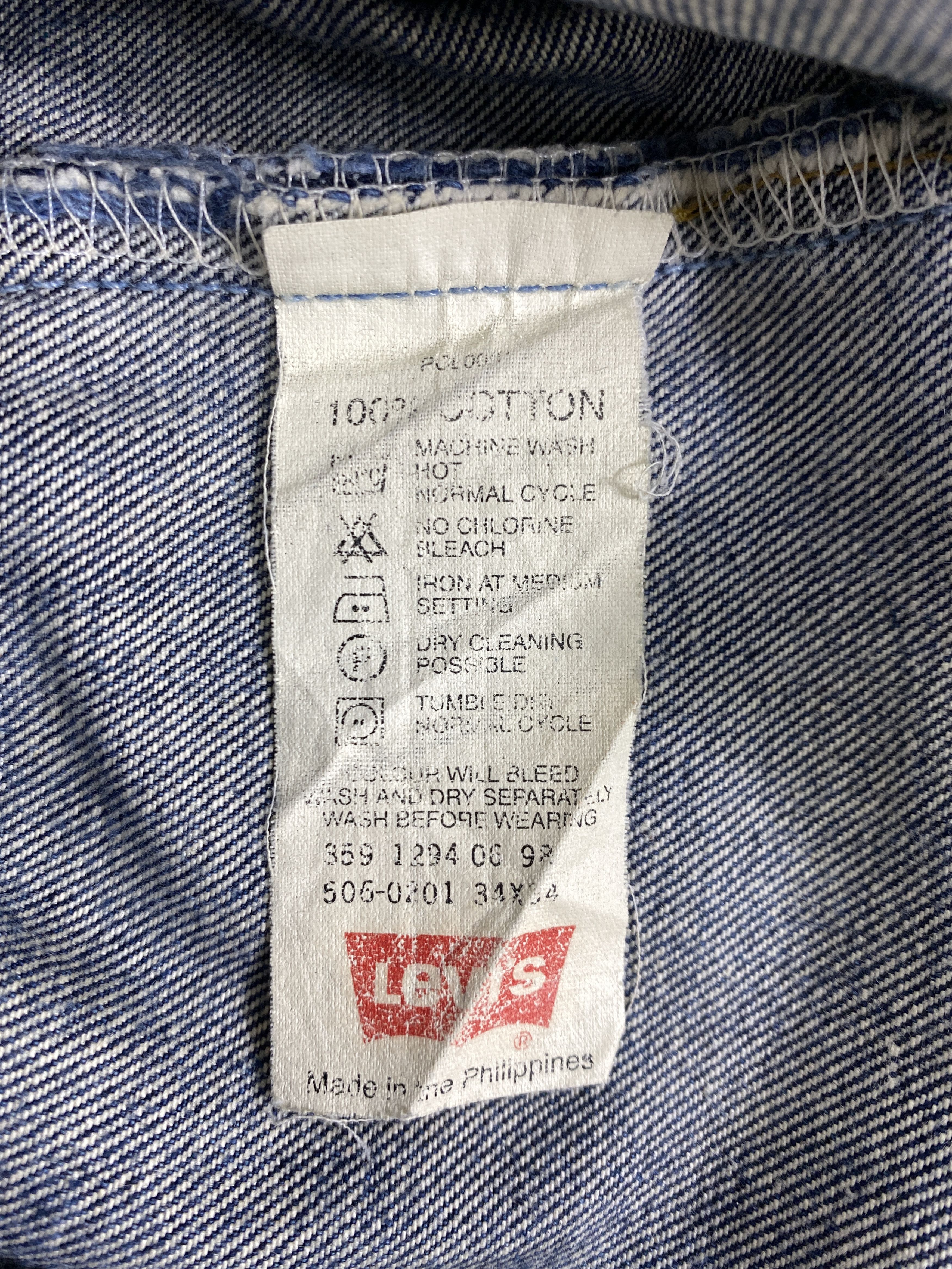 Levi's Dark Blue Distressed Vintage Levi's 506 Denim -JN683 Size US 33 - 9 Thumbnail