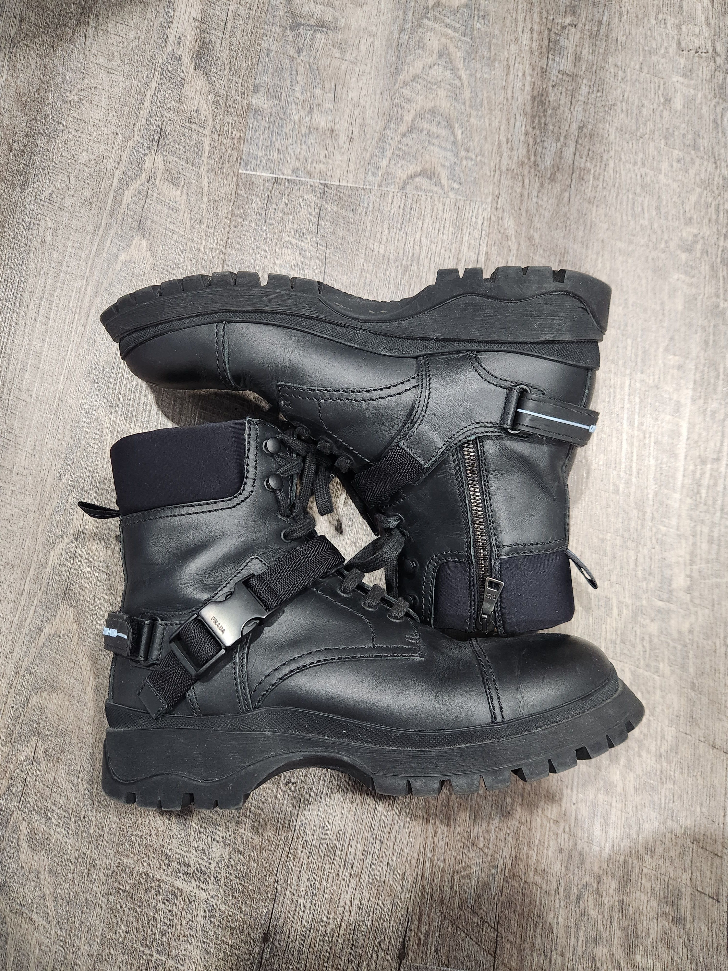 Prada Prada Combat Leather Boots Size US 8 / EU 41 - 1 Thumbnail