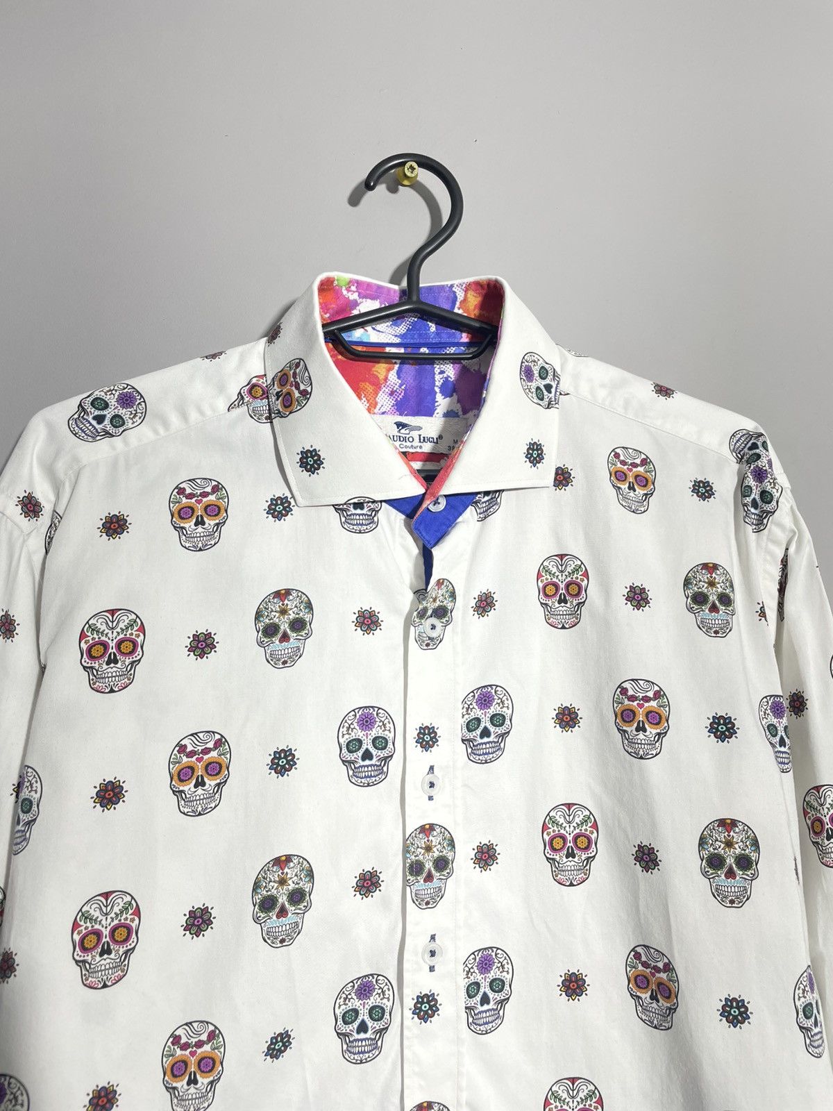 Other Claudio Luigli Men’s Skull Pattern Shirt size M Size US M / EU 48-50 / 2 - 3 Thumbnail