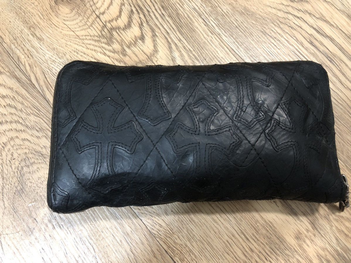 Chrome Hearts Chrome Hearts cross symmetry distressed long zip wallet Size ONE SIZE - 14 Thumbnail