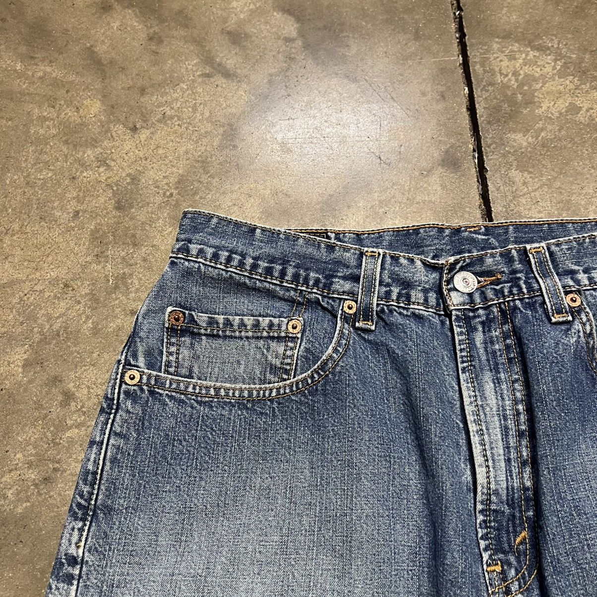 Levi's Vintage 90s Levis 569 Baggy Denim Shorts Loose Fit Skater Size US 32 / EU 48 - 3 Thumbnail