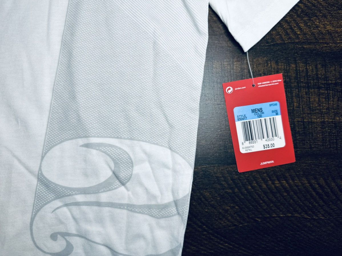Nike NWT Jordan Pure Money Men's T-Shirt White-Size Medium-Spots- Size US M / EU 48-50 / 2 - 3 Thumbnail