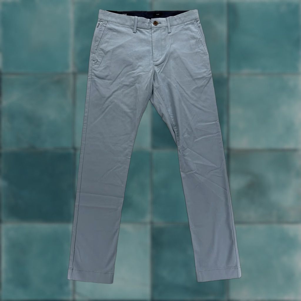 J.Crew J.Crew Flex TruTemp 365 Chino Pant Mens 29x32 Blue Slim Stretch Preppy Casual Size US 29 - 1 Thumbnail