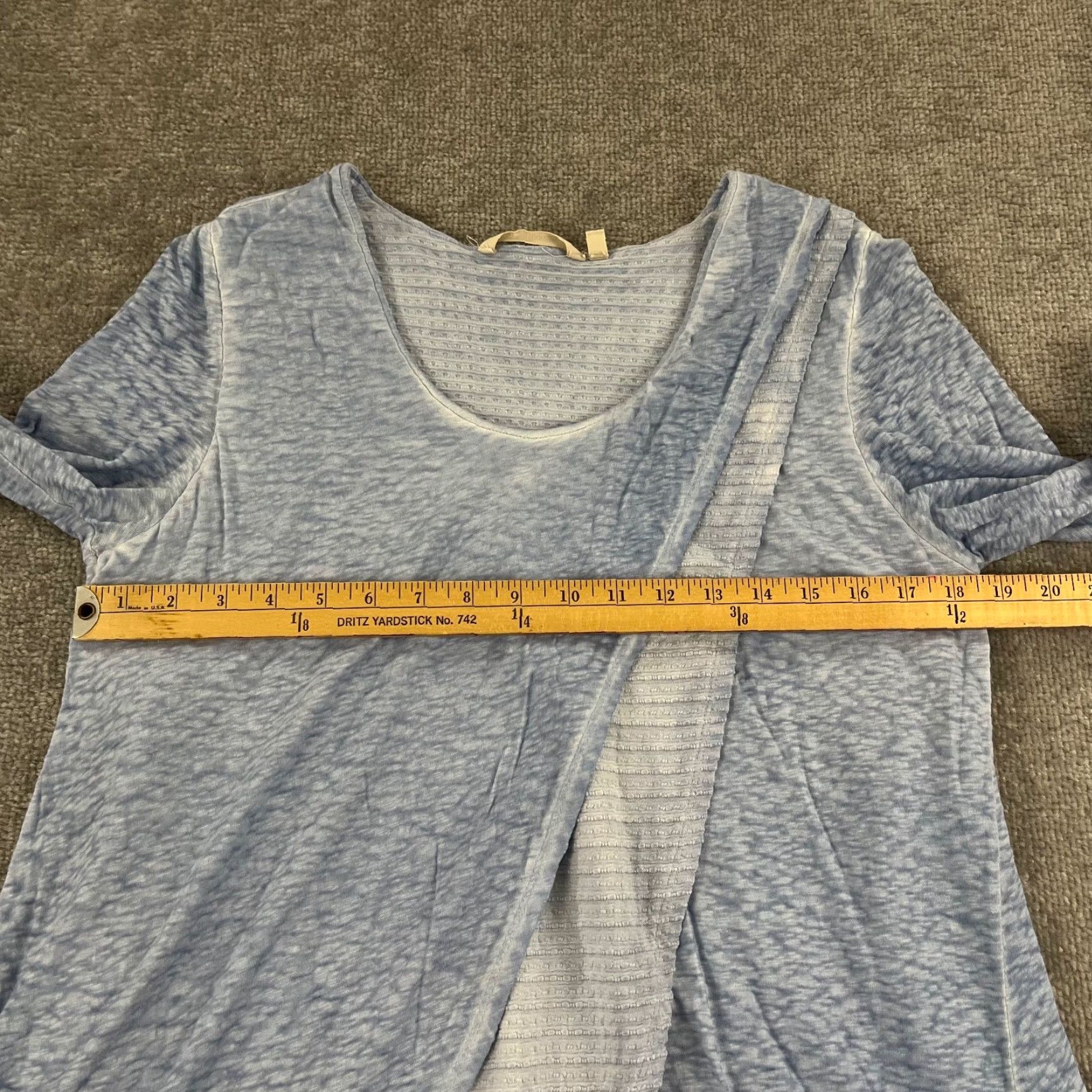 Soft Surroundings Soft Surroundings Shirt Womens Medium Blue Remi Slub Jersey Tunic Top Layered Studio Style Size M / US 6-8 / IT 42-44 - 5 Thumbnail