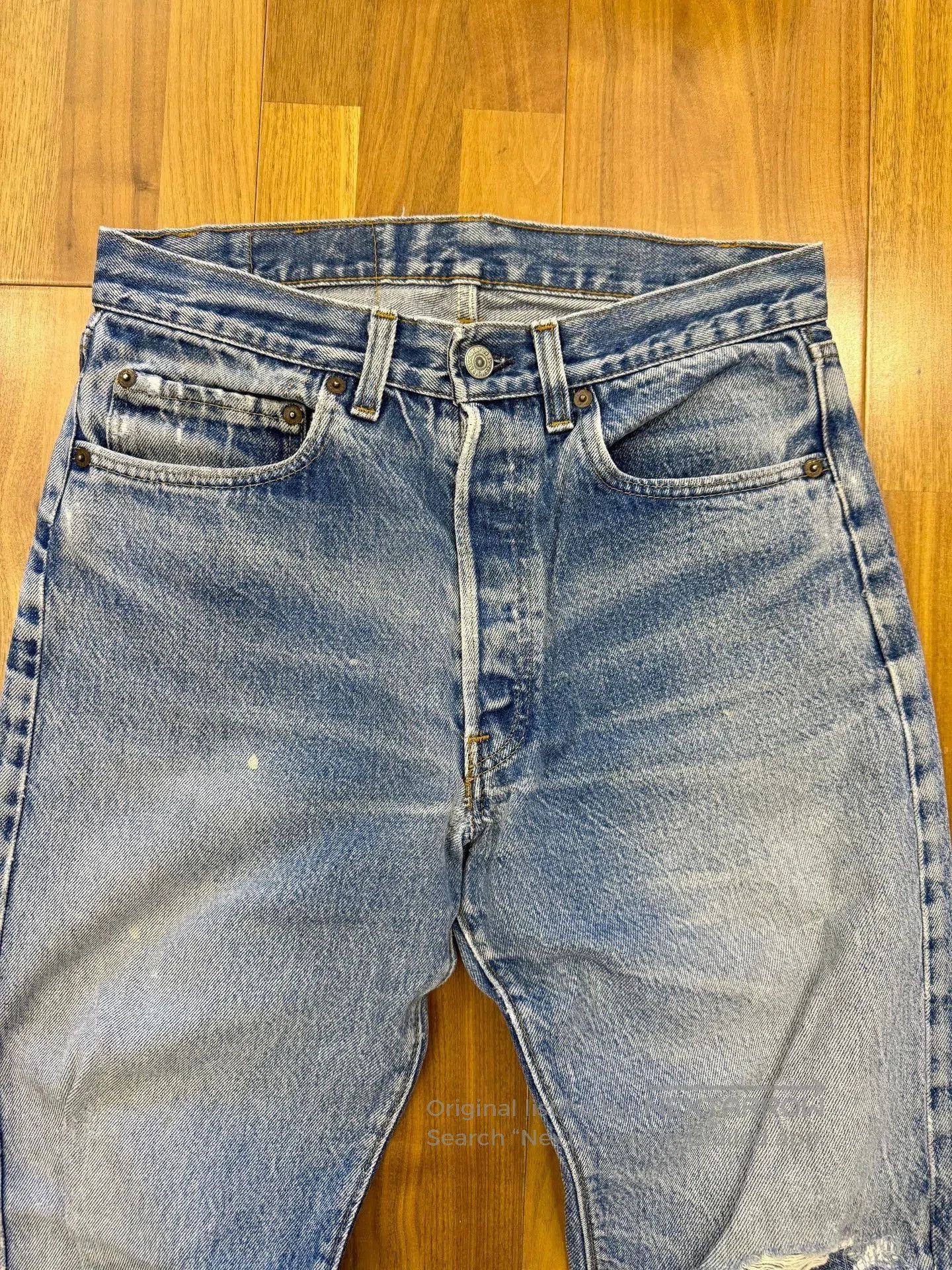 Levi's Blue Distressed Denim Jeans Size 32. Size US 32 / EU 48 - 2 Thumbnail