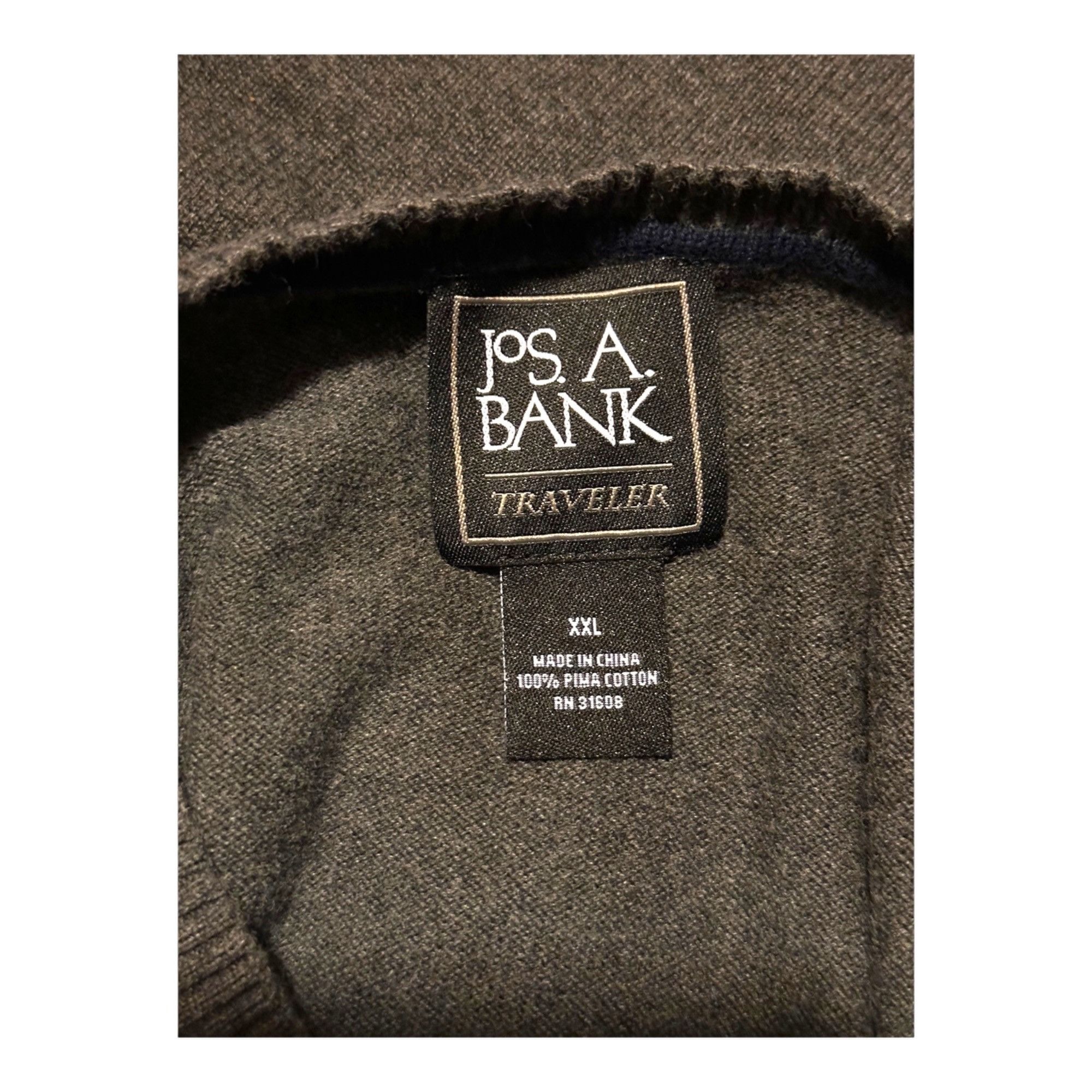 Jos. A. Bank Jos A Bank Traveler 100% Pima Cotton V-Neck Sweater XXL Heat Size US XXL / EU 58 / 5 - 11 Thumbnail