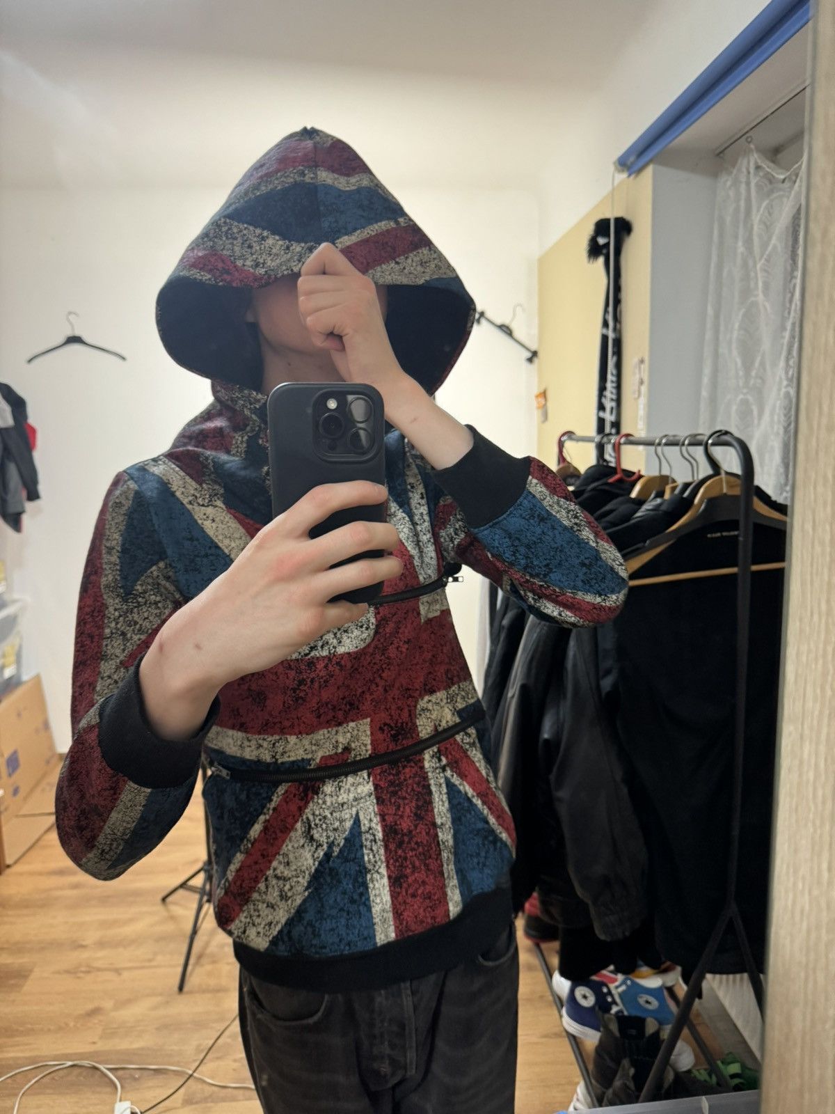 Japanese Brand Avant garde United Kingdom flag zipper hoodie Japanese style Size US S / EU 44-46 / 1 - 16 Thumbnail