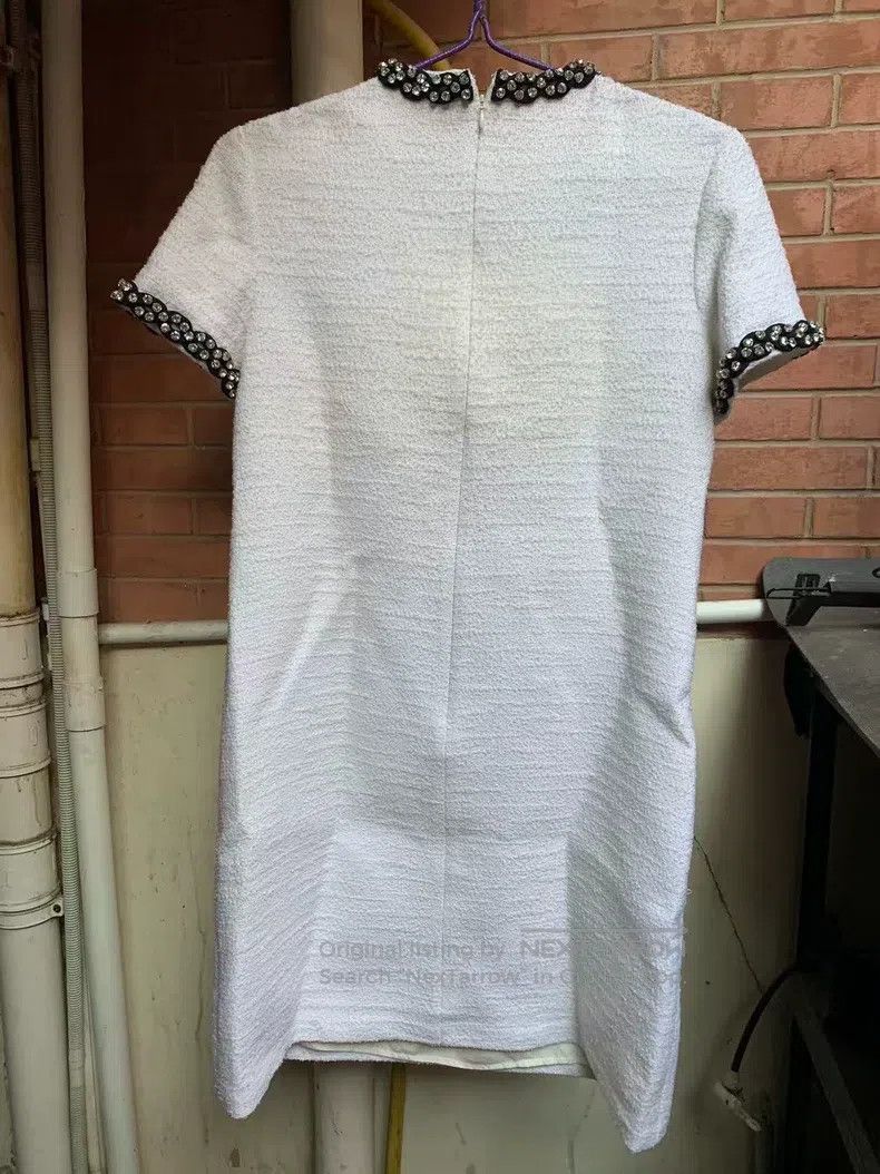 Valentino Valentino Ordered diamond crew neck small fragrant dress Size L / US 10 / IT 46 - 2 Thumbnail