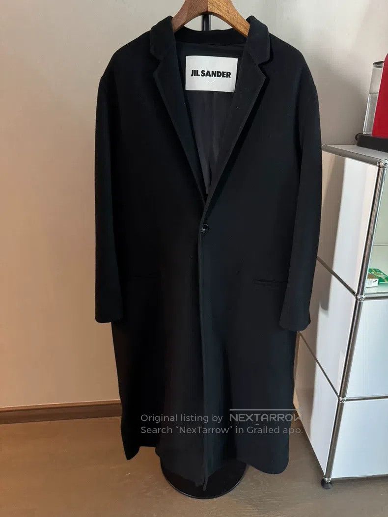 Jil Sander Jil Sander size 48 Long black cashmere coat Size M / US 6-8 / IT 42-44 - 1 Thumbnail