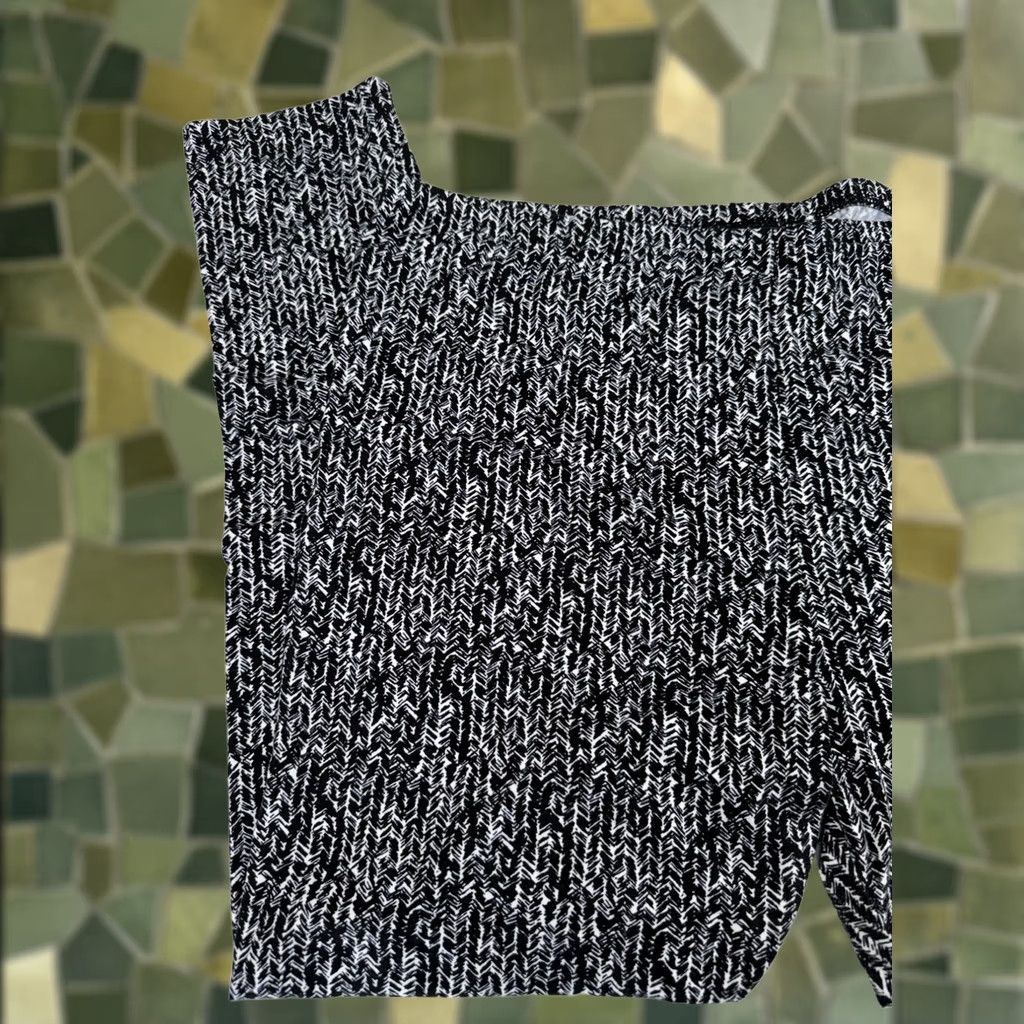 Vintage SO Leggings Size XL Black White Pull On Stretchy Thin Unisex Adults Size 40" / US 18 - 1 Thumbnail