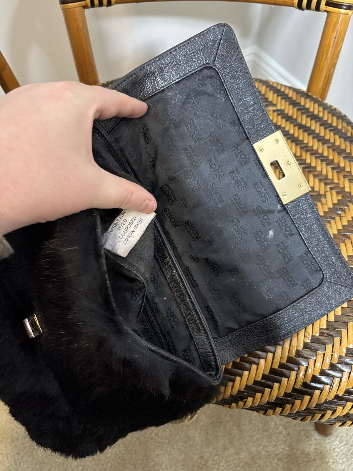 Michael Kors Michael Kors Rabbit Fur Leather Crossbody Bag Size ONE SIZE - 6 Thumbnail
