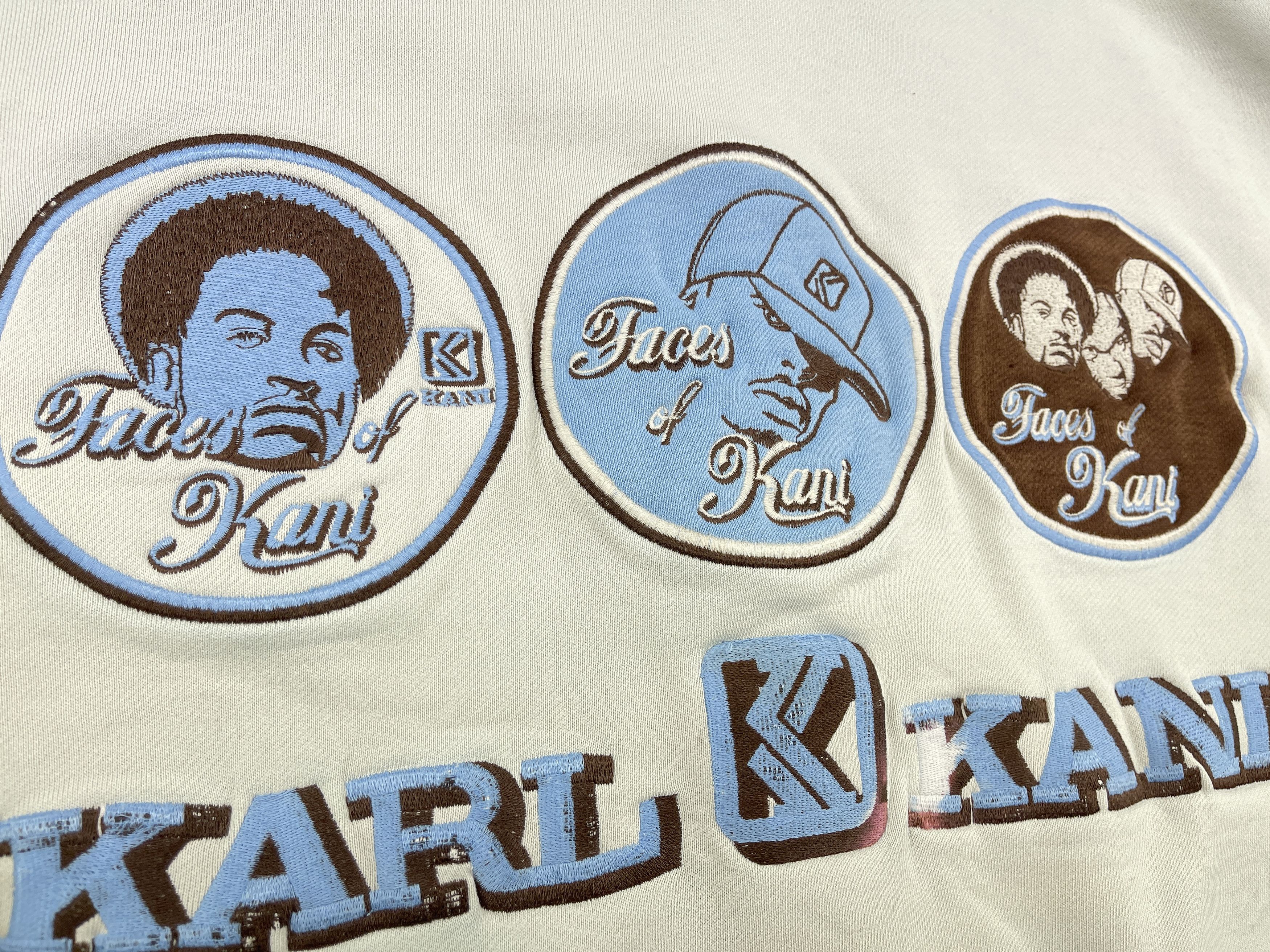 Karl Kani KARL KANI sweatshirt, beige, vintage Kani Faces, 90s size XL Size US XL / EU 56 / 4 - 5 Thumbnail