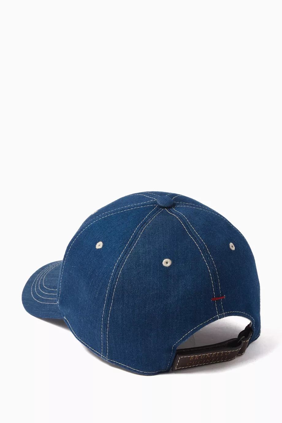Brunello Cucinelli o1mle0725 Size: L / Embroidered Logo Cap / Hat in Blue Size ONE SIZE - 2 Thumbnail