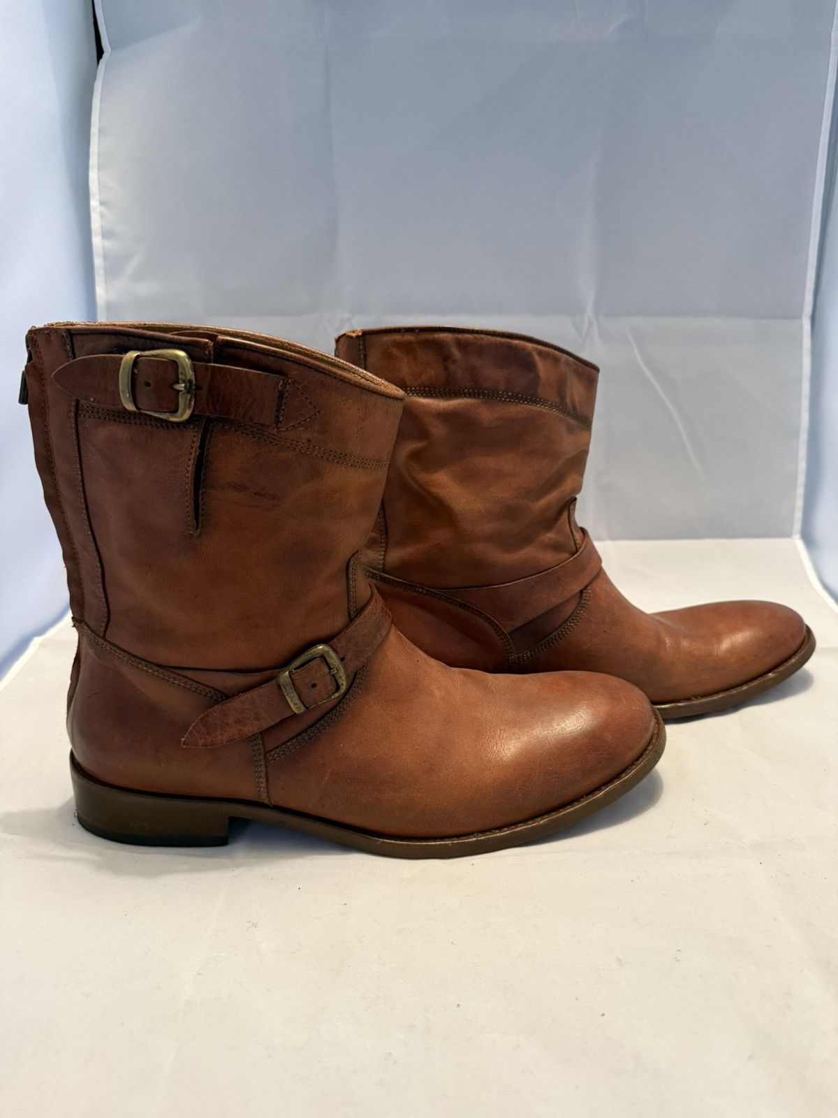 Belstaff Belstaff brown “cognac” leather biker boots size 8 men Size US 8 / EU 41 - 3 Thumbnail