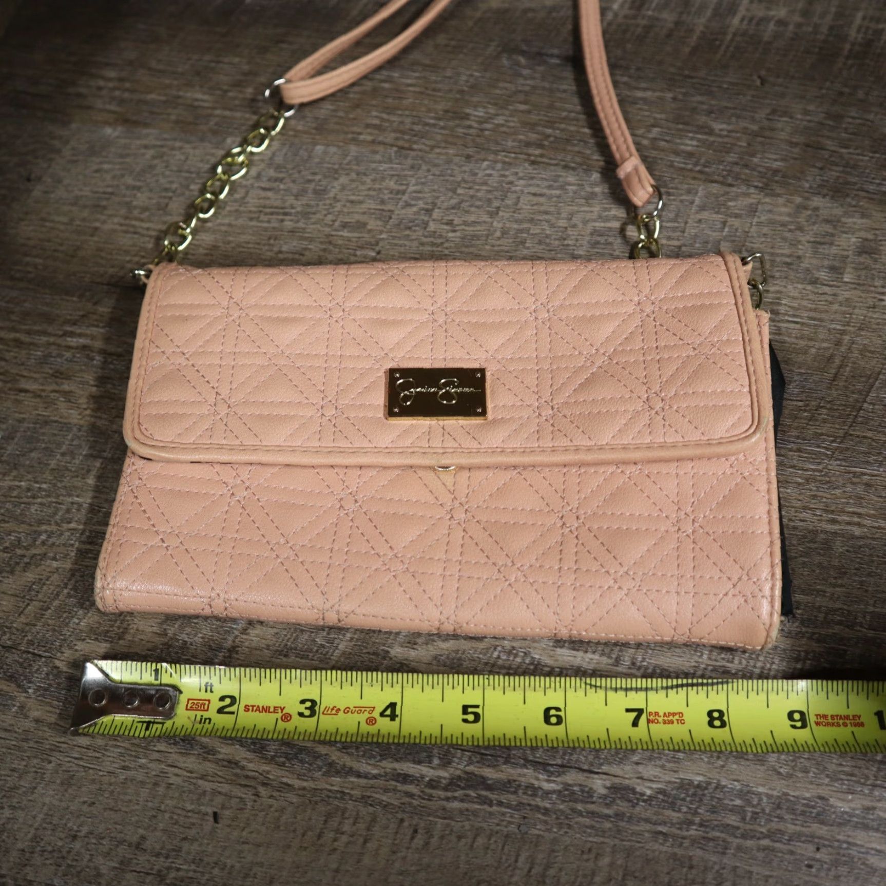 Jessica Simpson Jessica Simpson Landon Clutch Crossbody Pink Small PVC - Adjustable Detachable Strap Womens Bag 5.25" x 8" x 1" Blush Crossbody (XS) Size ONE SIZE - 6 Thumbnail