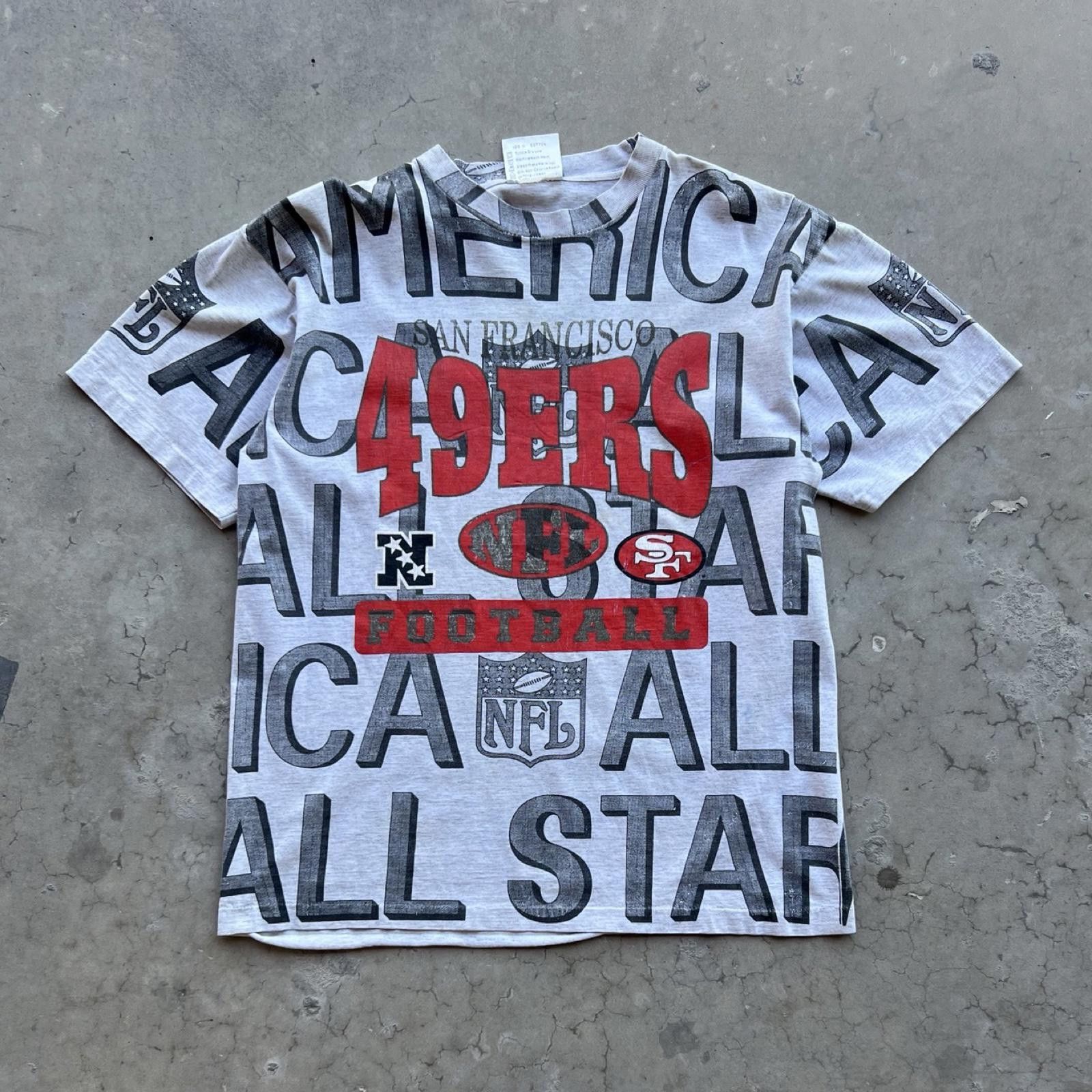 Designer 90s San Francisco 49ers AOP Vintage Rare Size US L / EU 52-54 / 3 - 1 Thumbnail