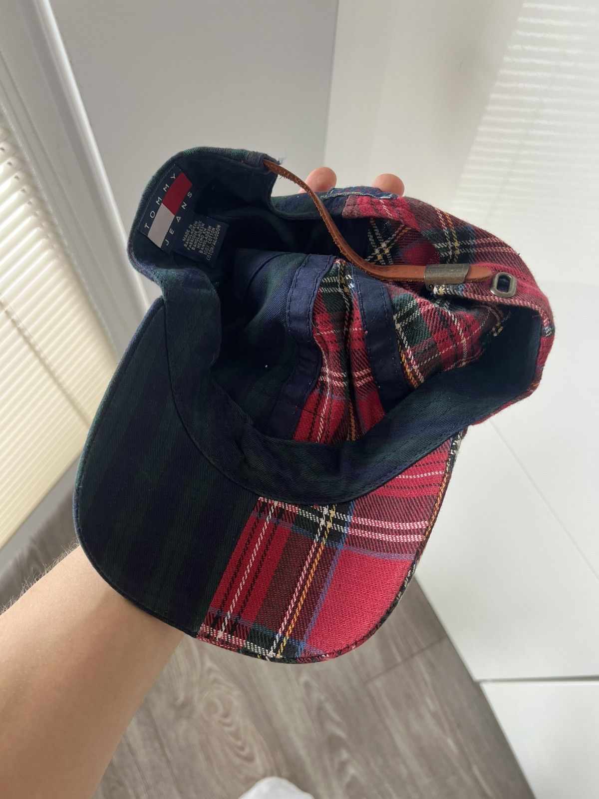 Tommy Hilfiger ‼️Tommy Hilfiger Vintage Double Flanel Wool Style Cap Leather Size ONE SIZE - 17 Thumbnail