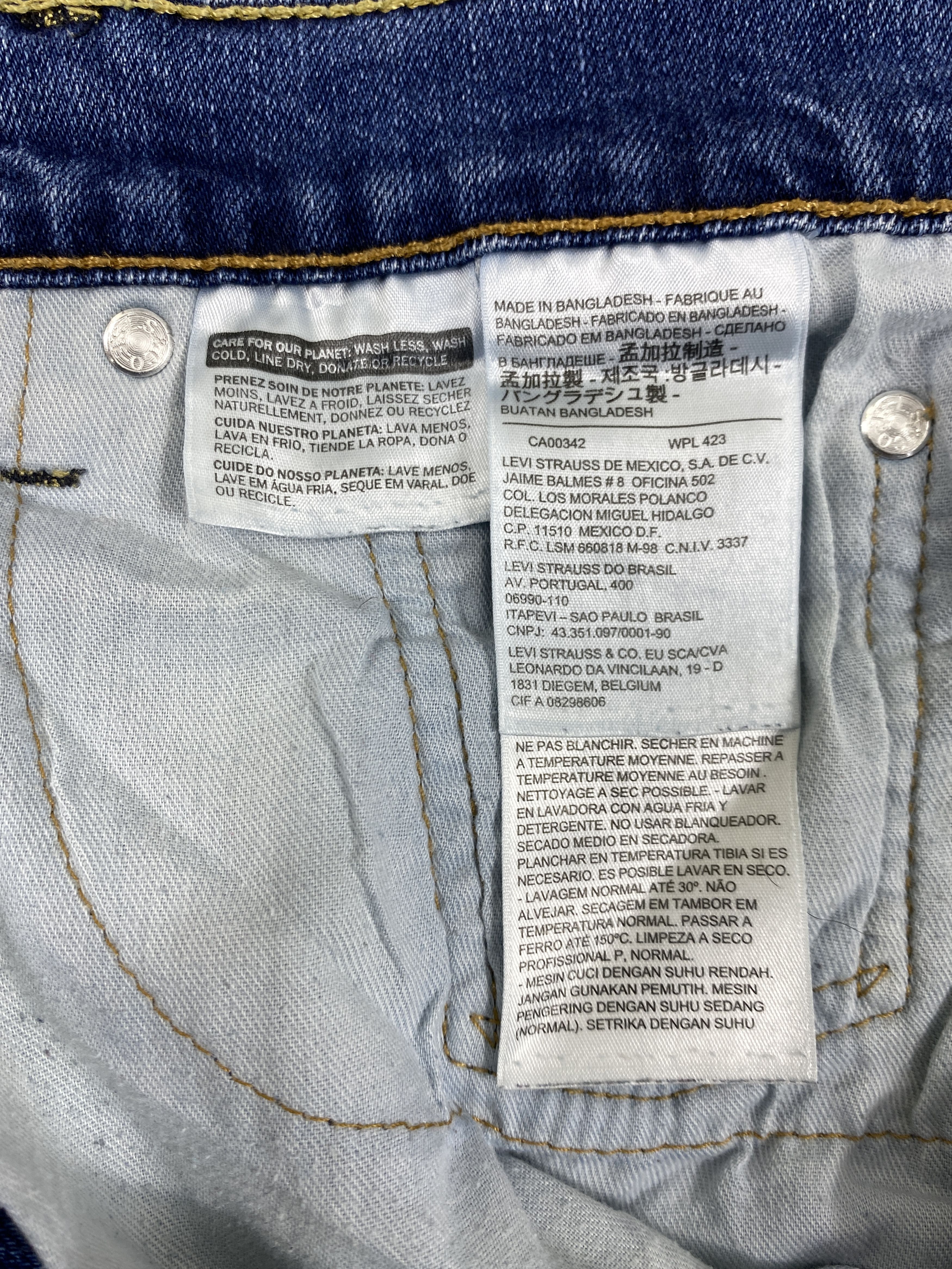 Distressed Blue Levi's 513 Jeans 32x29.5 Denim -SJ123