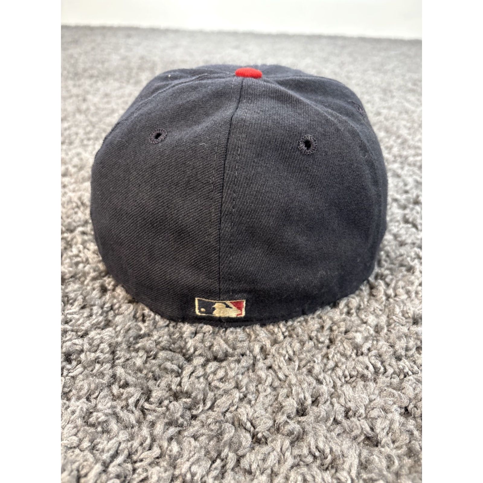 New Era VINTAGE New Era Atlanta Braves Hat 5950 Wool MLB Diamond Collection Cap 7 1/8 Blue Baseball Cap Mens 90s Sports MLB Baseball Size ONE SIZE - 3 Thumbnail