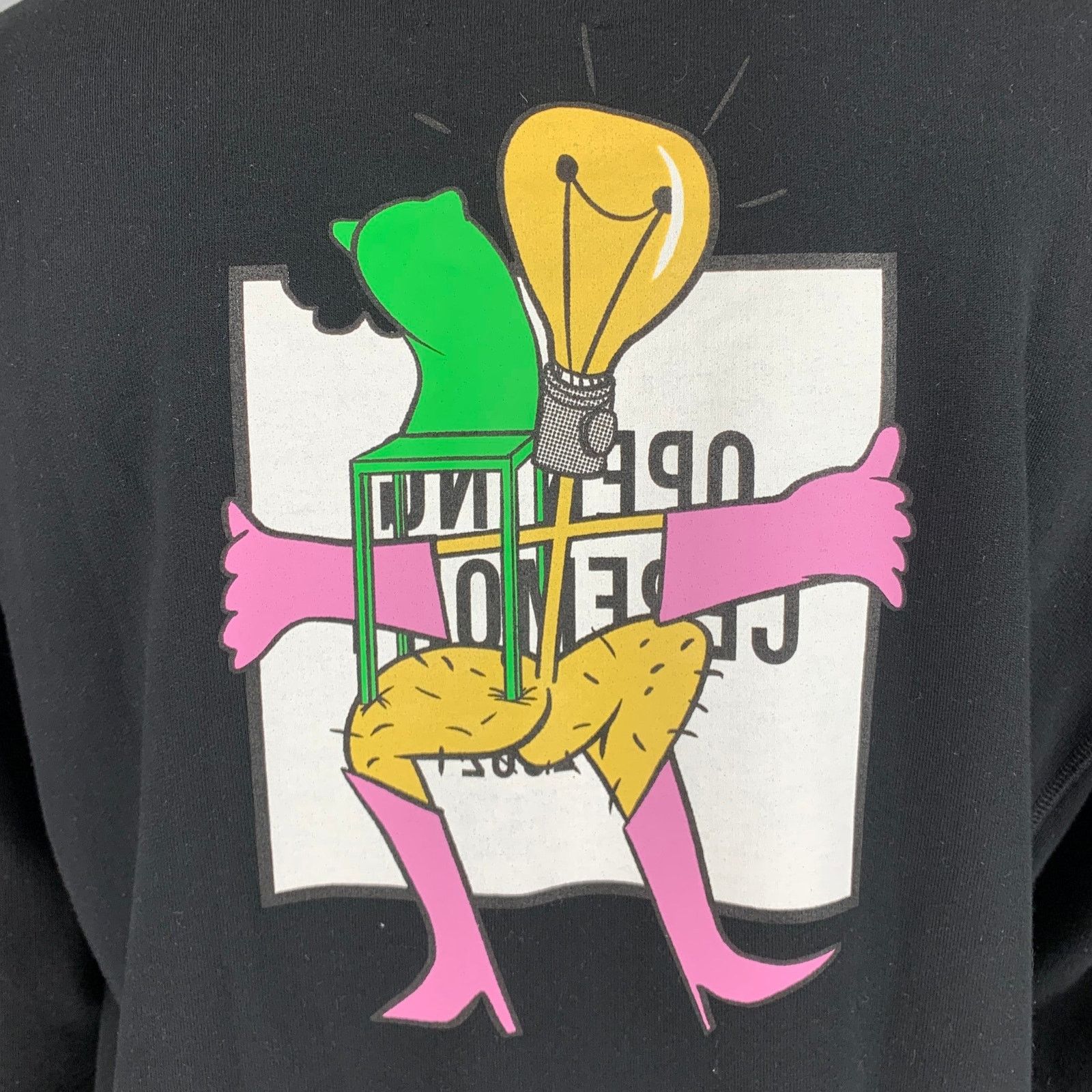 Opening Ceremony L Black Multi Color Logo Cotton Crew-Neck Sweatshirt Size US L / EU 52-54 / 3 - 5 Thumbnail