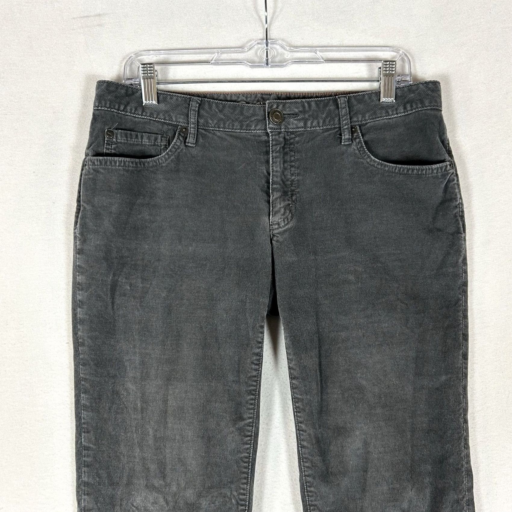 Eddie Bauer Eddie Bauer Boyfriend Slim Fit Corduroy Pants Womens 6 Gray Chino Casual Size 28" / US 6 / IT 42 - 2 Thumbnail