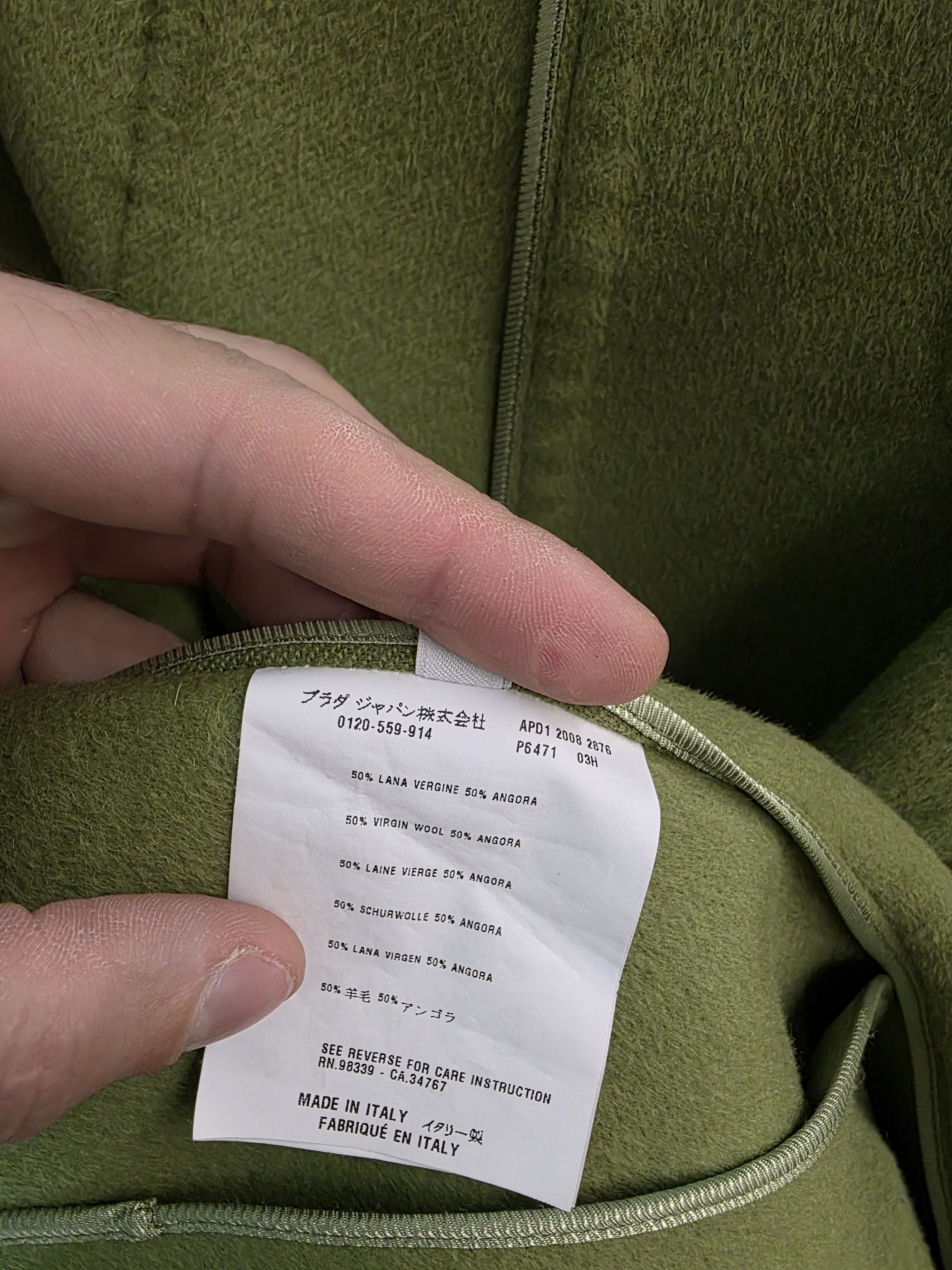 Prada PRADA Vintage Virgin Wool Angora Green Coat perfect conditio Size M / US 6-8 / IT 42-44 - 10 Thumbnail
