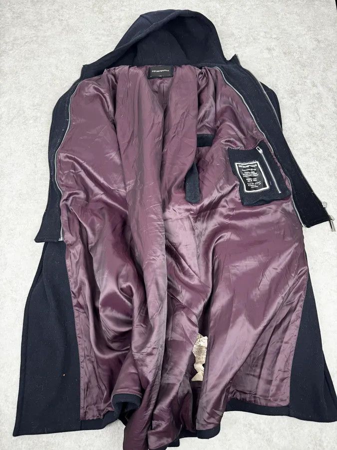 Emporio Armani FW2019 Emporio Armani Navy Wool Layers Long Jacket Size US M / EU 48-50 / 2 - 9 Thumbnail