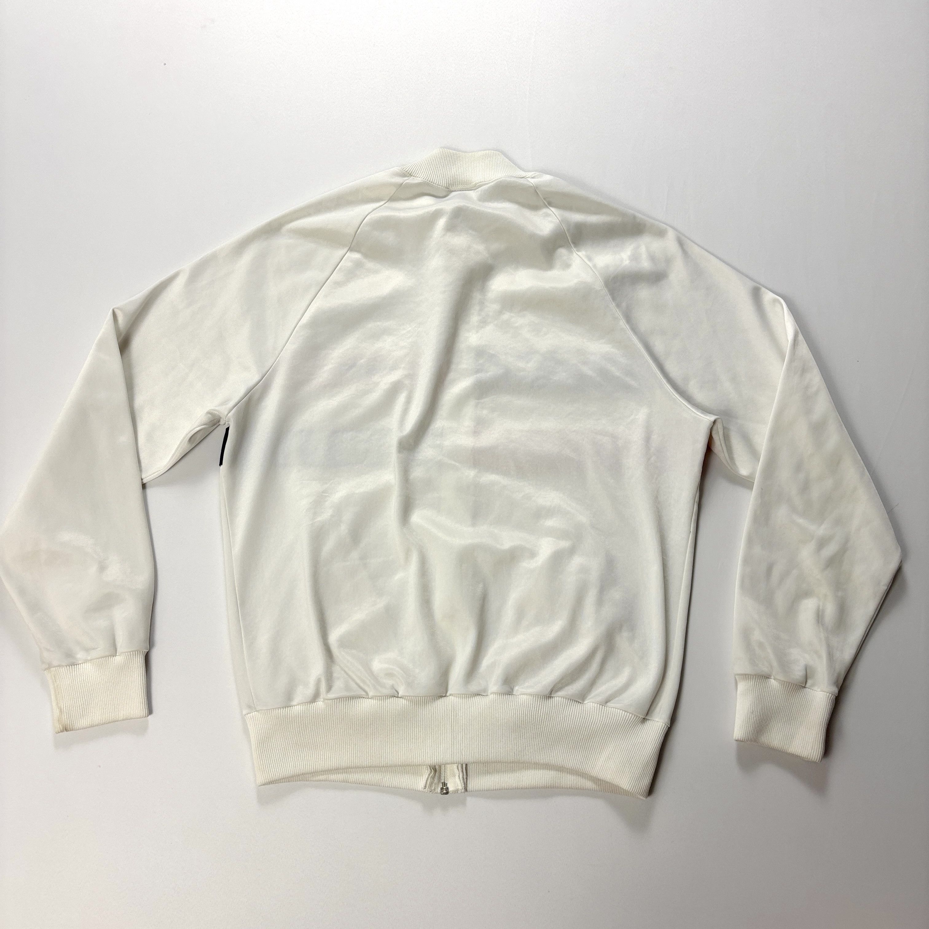 Adidas Vintage Adidas Polyester Track Jacket White Sz M Trefoil USA Size US M / EU 48-50 / 2 - 6 Thumbnail