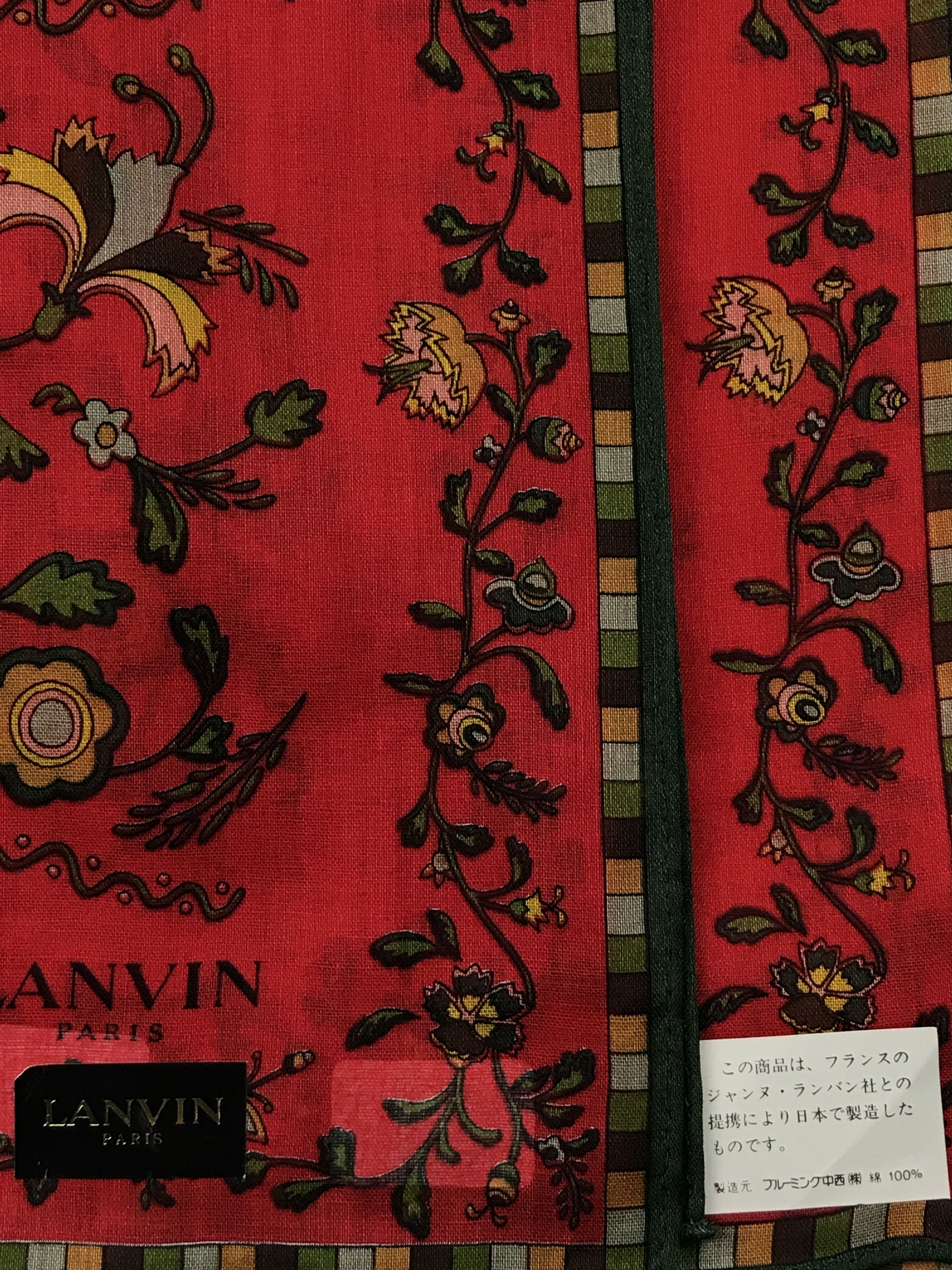 Designer × Lanvin × Vintage Vintage Lanvin Bandana Neckerchief Handkerchief Size ONE SIZE - 6 Thumbnail