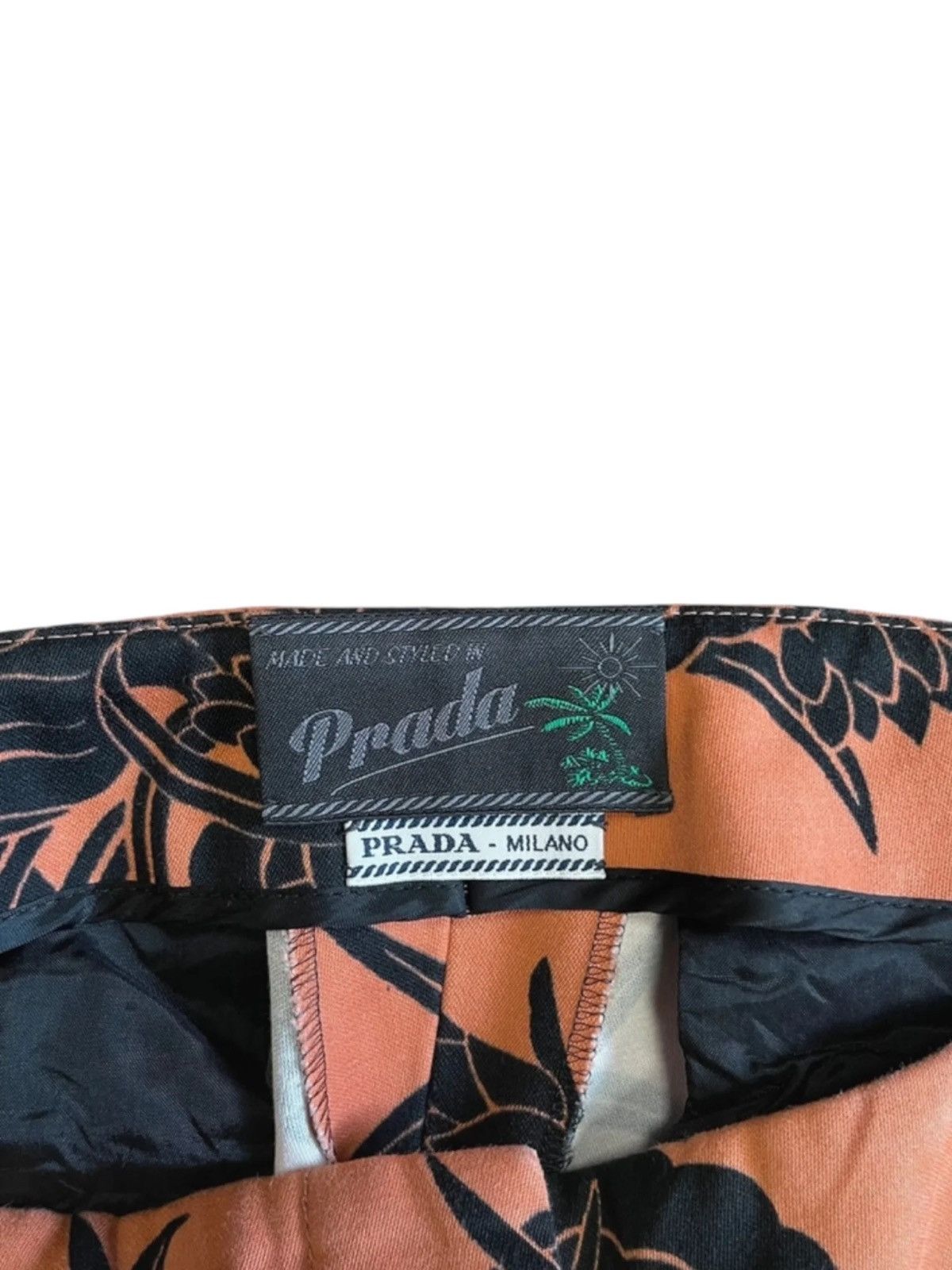 Prada Prada SS14 Tropical Flower Print Trousers Size 26" / US 2 / IT 38 - 7 Thumbnail