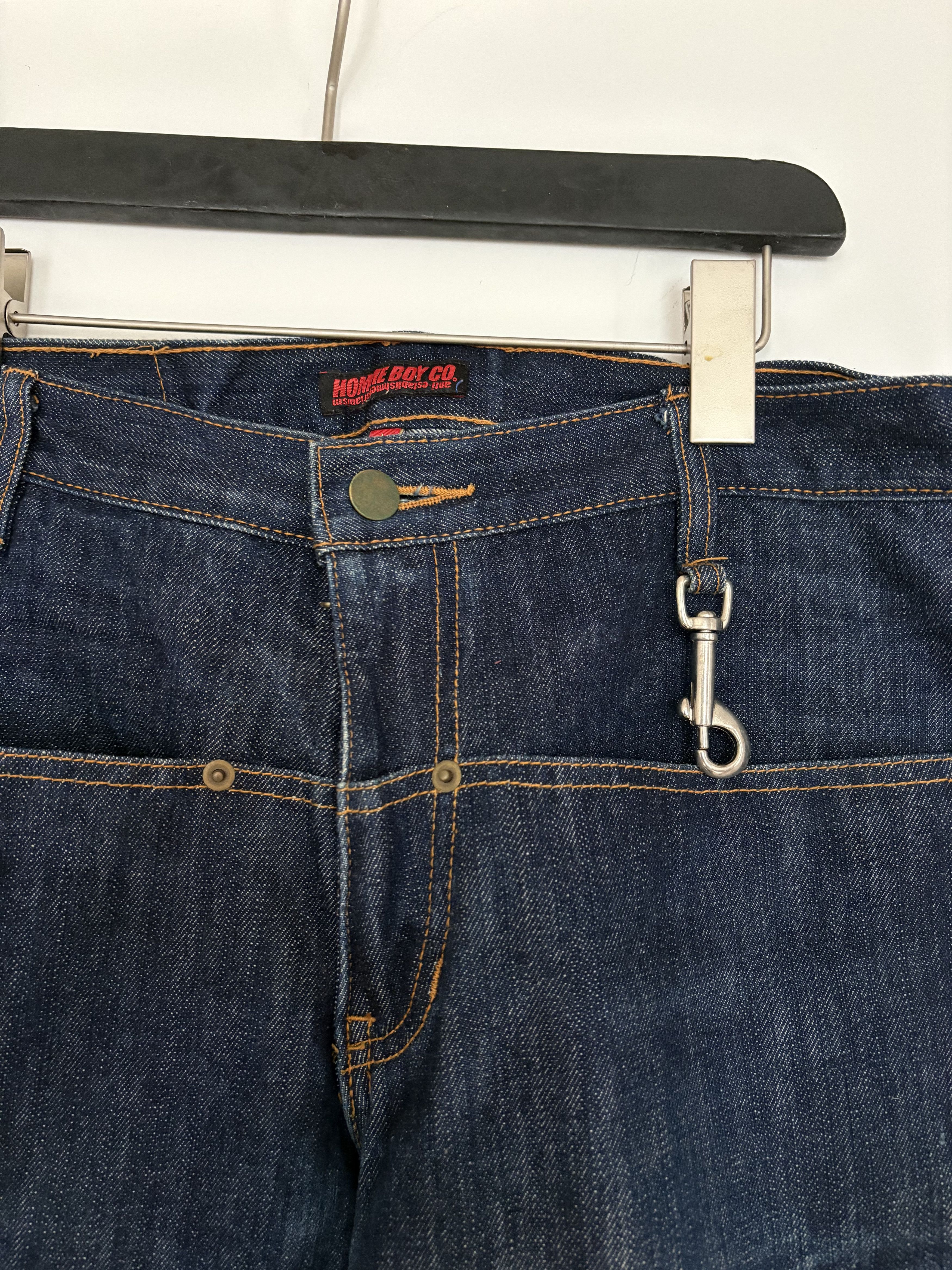 HOMME BOY CO. Homme Boy Co. 12 Pocket Indigo Raw Denim Jeans Size US 32 / EU 48 - 3 Thumbnail