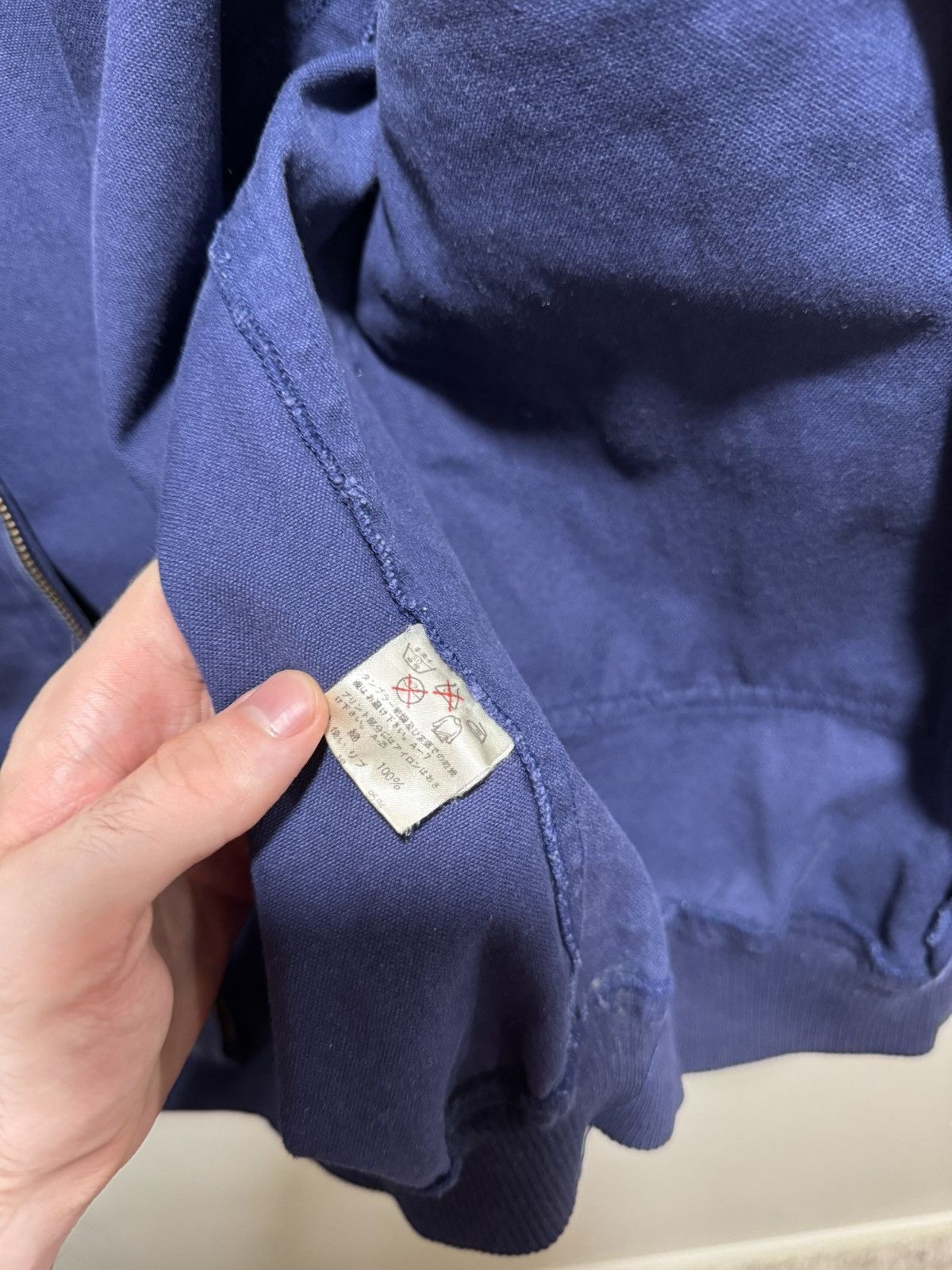 Issey Miyake 80’s Issey Miyake IS Sport Big Logo Navy Zip Up Bomber Size US L / EU 52-54 / 3 - 8 Thumbnail