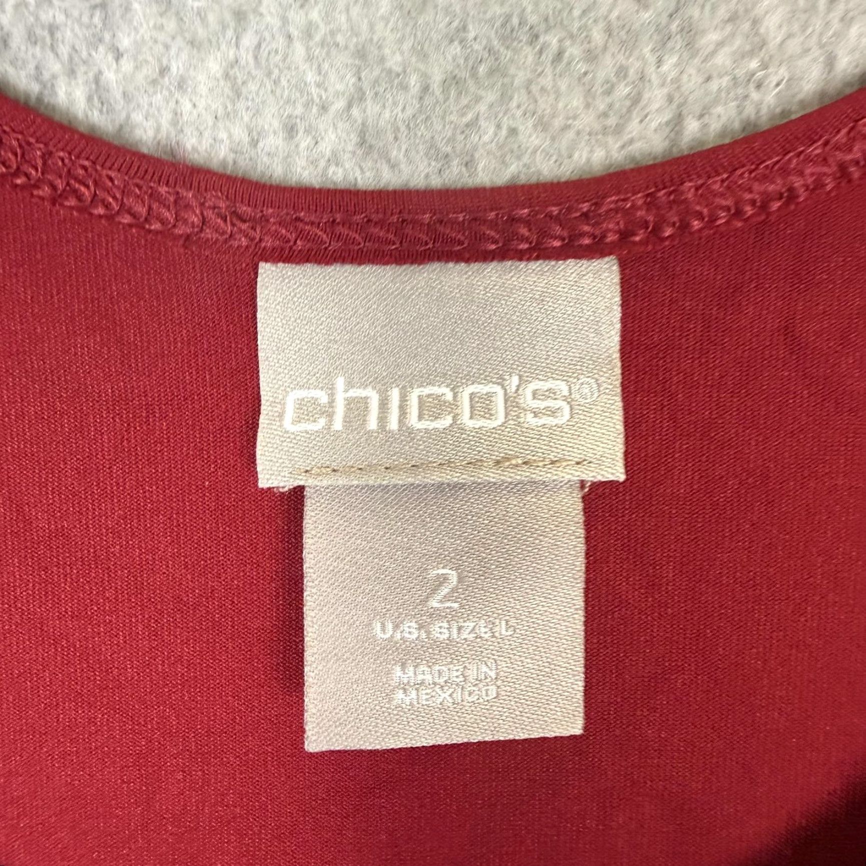 Vintage Chico's Tank Top Shirt Red Sleeveless Women Size L US 2 Regular Tank Shirt Women Reds Size L / US 10 / IT 46 - 2 Thumbnail