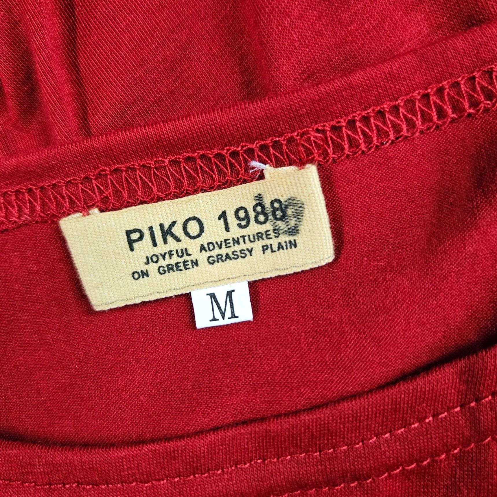 Vintage Piko 1988 Womens Dress Solid Red Long Sleeve Polyester Blend SZ M Dress Mens? No Size M / US 6-8 / IT 42-44 - 6 Thumbnail
