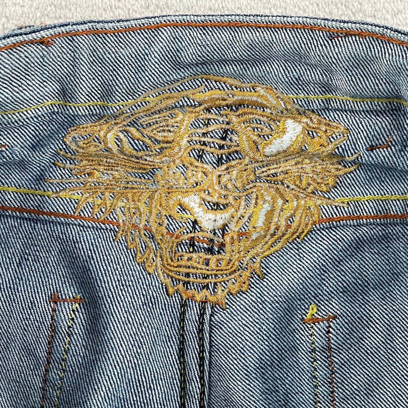 Ed Hardy Vintage Ed Hardy Tiger Embroidered Jeans Women 32x34 Slim Fit Blue Ed Hardy Tiger Jeans Women 32x34 Slim Fit Blue Vintage Size 24" / US 00 / IT 34 - 7 Thumbnail