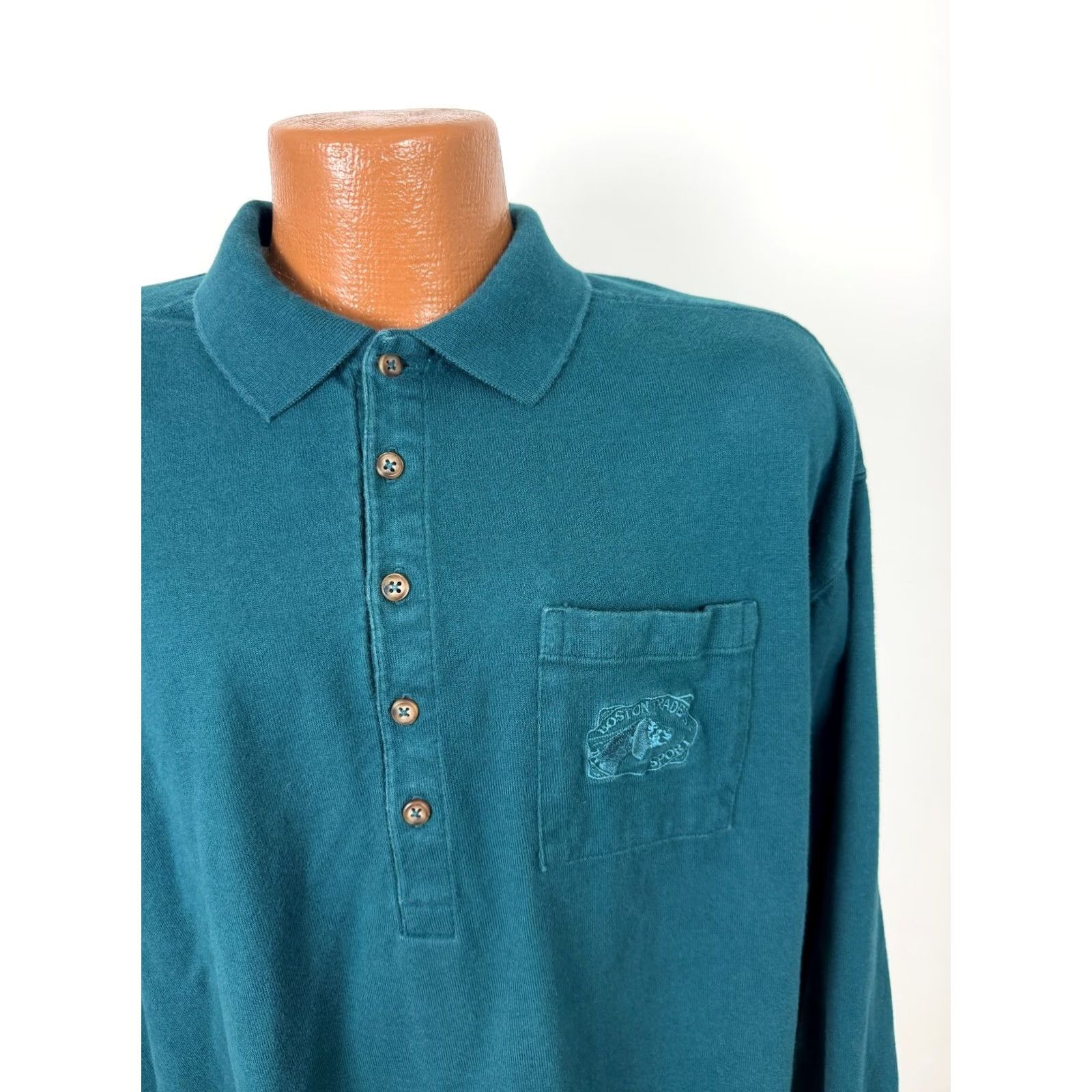 Vintage VINTAGE Boston Traders Polo Shirt Men XL Pol o Shirt Size US XL / EU 56 / 4 - 2 Thumbnail