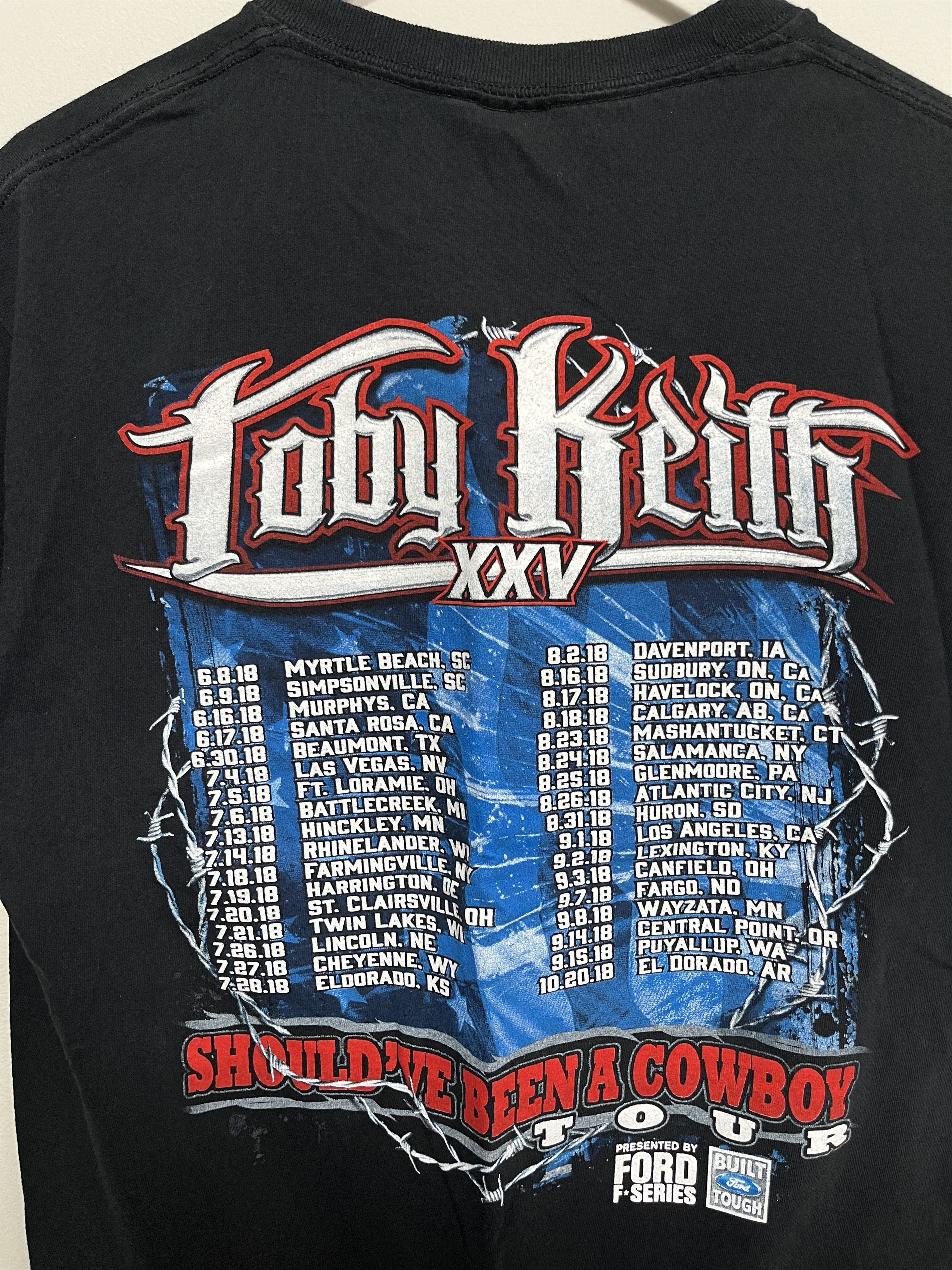 Gildan Toby Keith "Should've Been a Cowwboy XXV Tour 2018" Black L Size US L / EU 52-54 / 3 - 4 Thumbnail