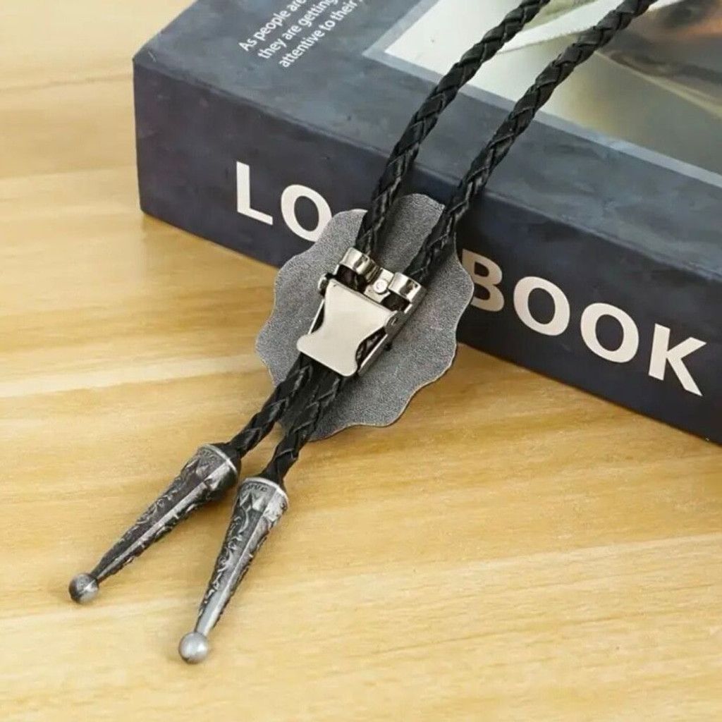 Other Western Oval Concho Bolo Tie Mens Thank God For Cowboys Size ONE SIZE - 4 Thumbnail