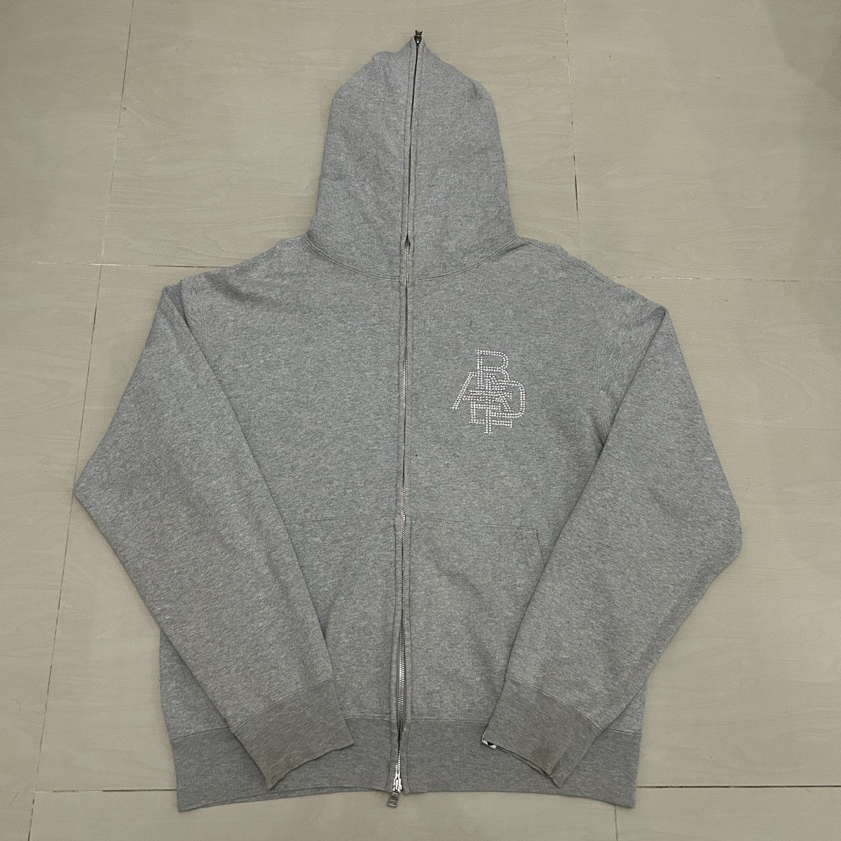 Bape × Swarovski Vintage OG Bape Swarovski College Logo Full Zip Hoodie Size US M / EU 48-50 / 2 - 1 Thumbnail