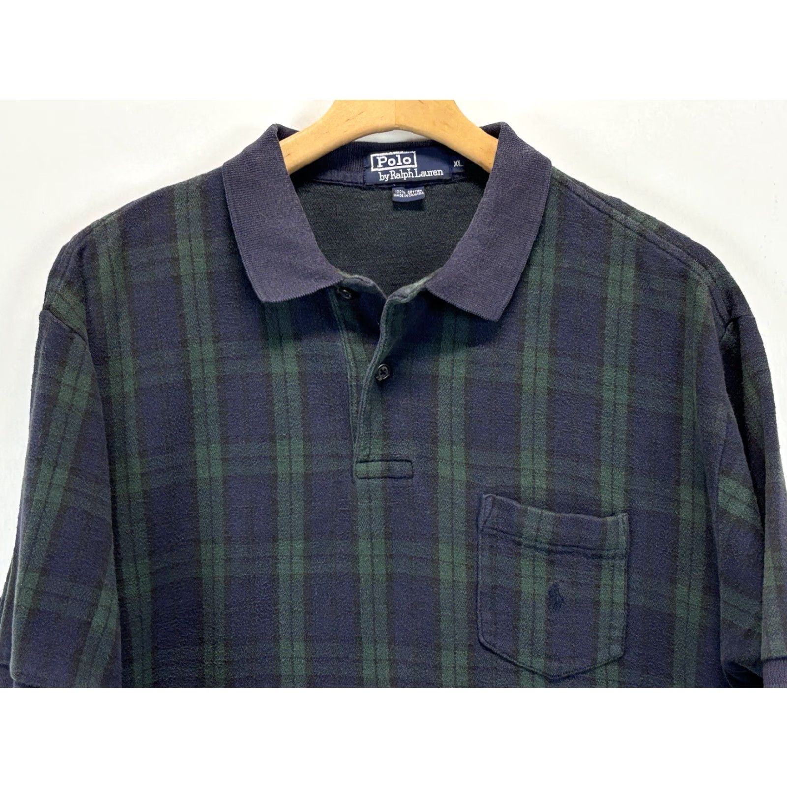 Polo Ralph Lauren Vtg Polo Ralph Lauren Plaid Shirt Sz XLarge Men’s Single Pocket 90’s Made Canada Size US XL / EU 56 / 4 - 2 Thumbnail