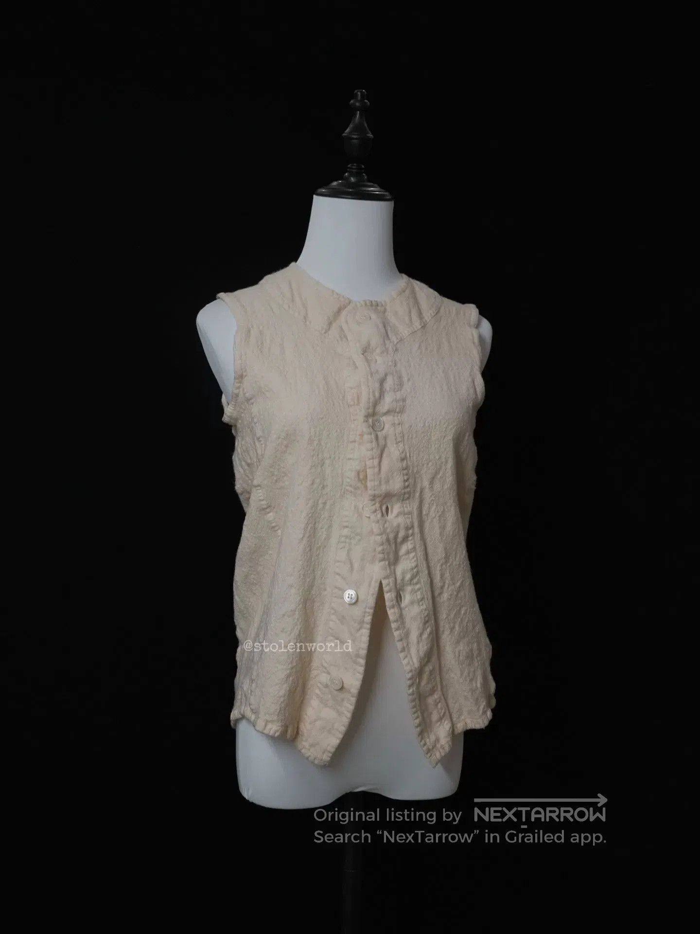 Comme des Garcons Homme Plus comme des garcons wool vest in cream. Size M / US 6-8 / IT 42-44 - 3 Thumbnail
