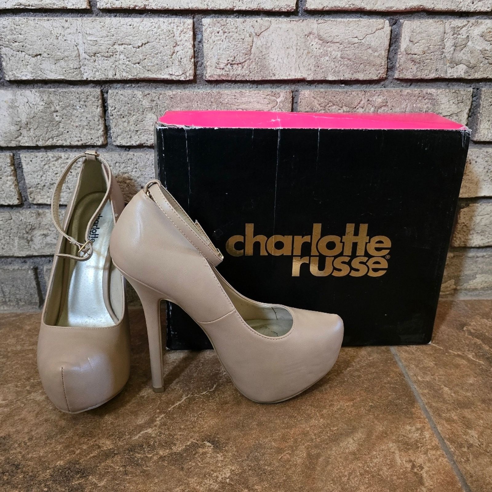 Other Nude | CHARLOTTE RUSSE | Viola Heels Size US 8 / IT 38 - 1 Thumbnail