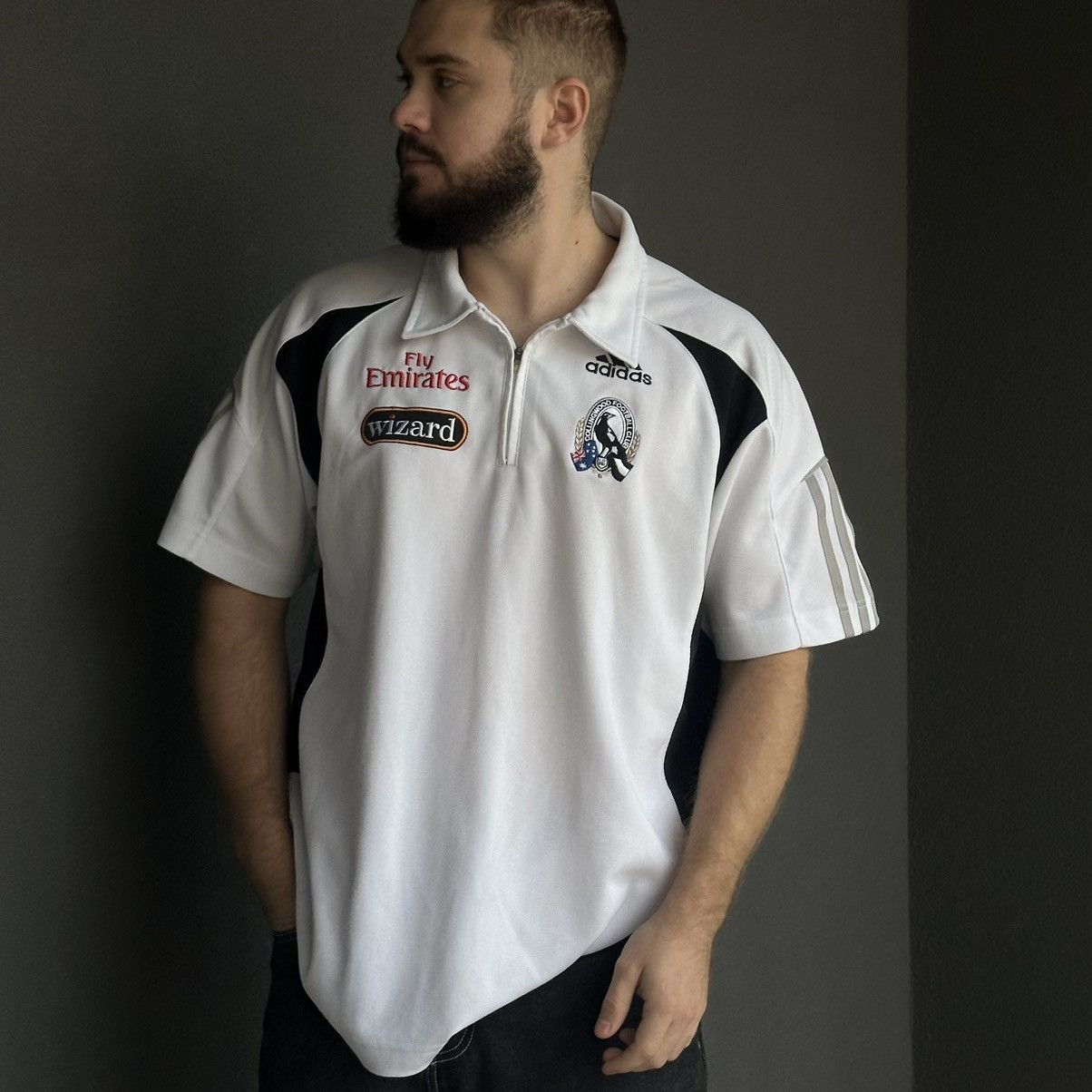 Adidas × Vintage Vintage Adidas AFL On field Team Gear Polo Sport-wear Y2K Size US XXL / EU 58 / 5 - 1 Thumbnail