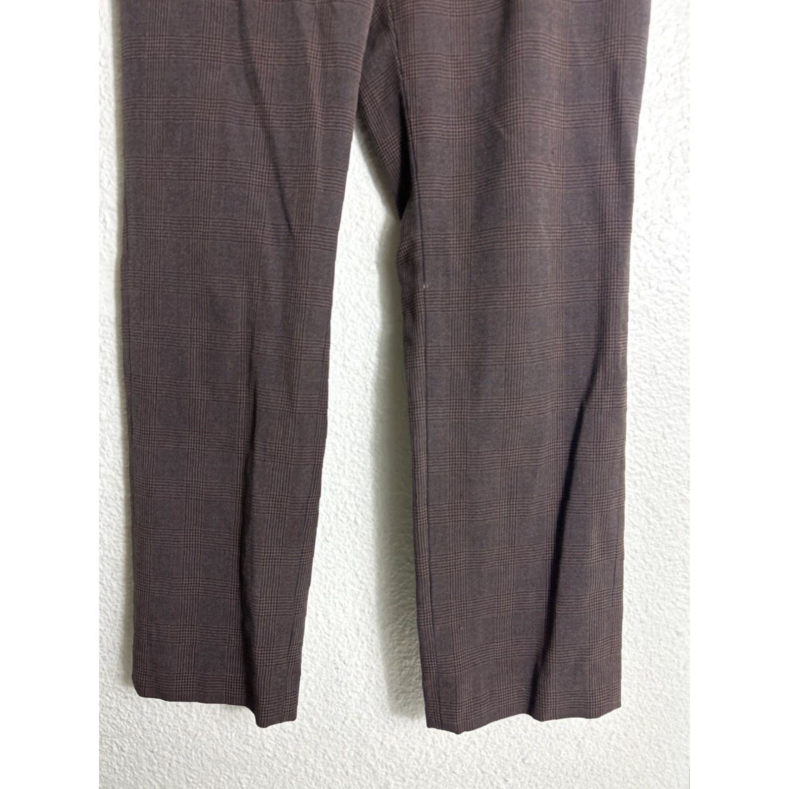 Uniqlo VINTAGE Uniqlo Women's Small Brown Plaid Dress Pants Polyester 27x27 Size 28" / US 6 / IT 42 - 2 Thumbnail