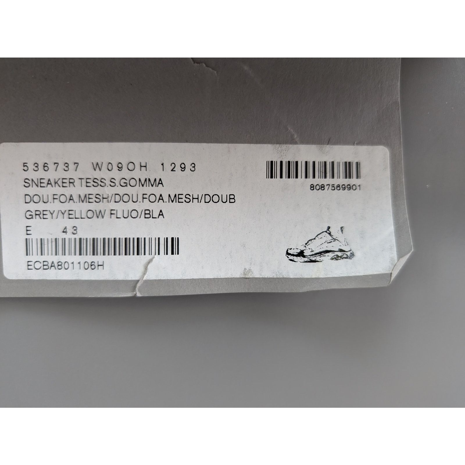Balenciaga o1rshd1 Runner Sneakers in Grey/Yellow Fluo Size US 10 / EU 43 - 24 Thumbnail